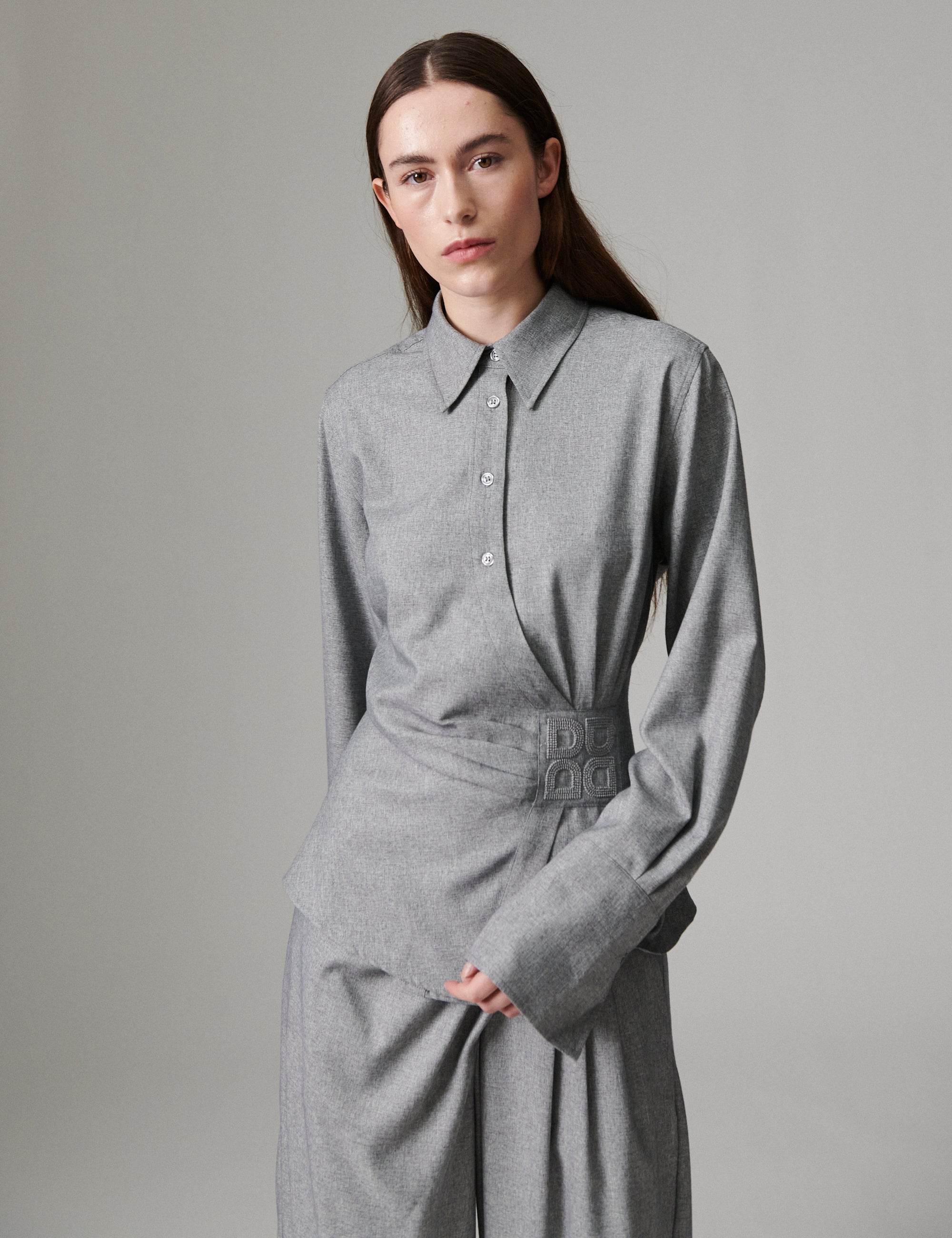 DAY Birger ét Mikkelsen Domi - Corporate Day - Bluse Bluse 500006 Medium Grey Melange