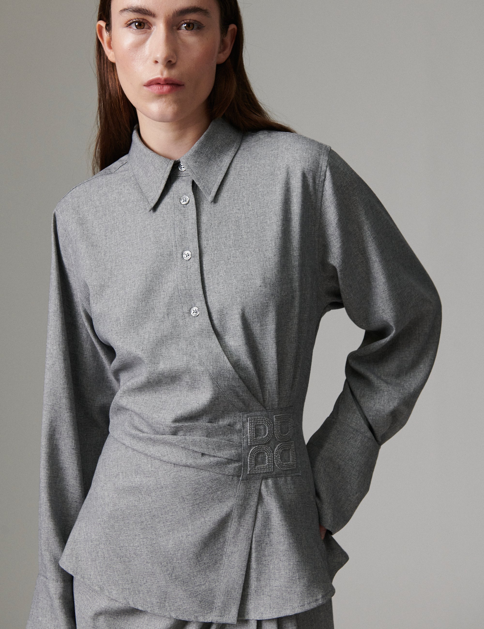 DAY Birger ét Mikkelsen Domi - Corporate Day - Bluse Bluse 500006 Medium Grey Melange