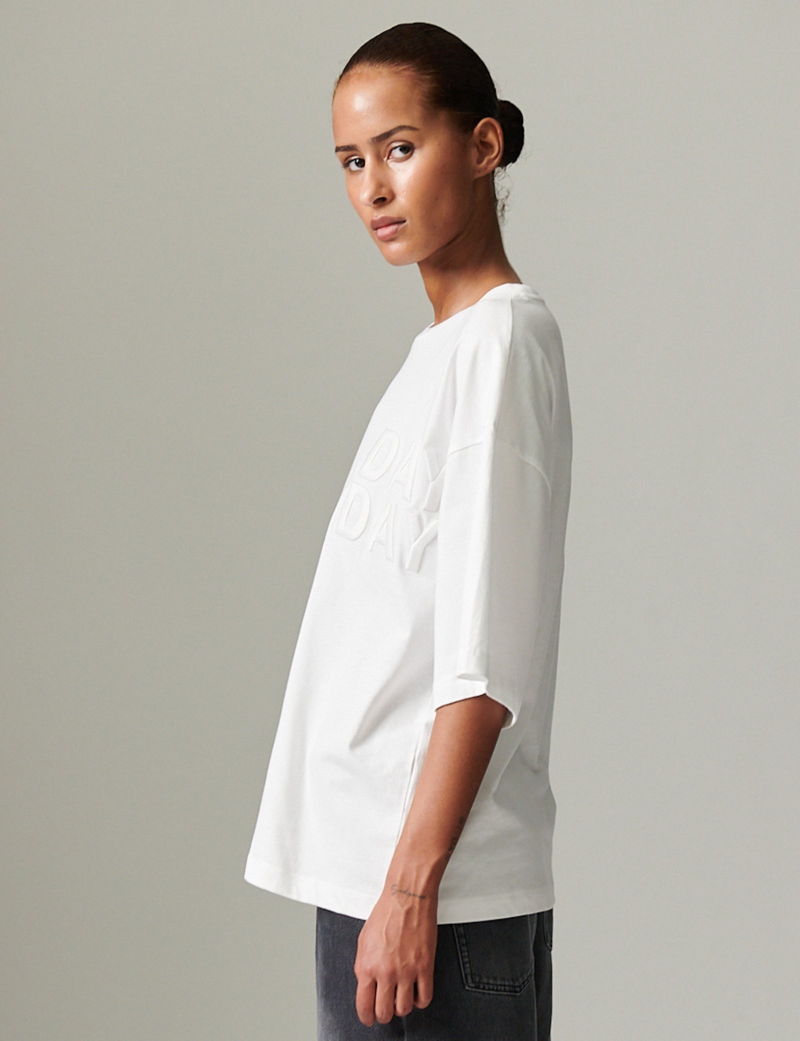 DAY Birger ét Mikkelsen Drew - Heavy Jersey Tops & T-Shirts 110601 BRIGHT WHITE