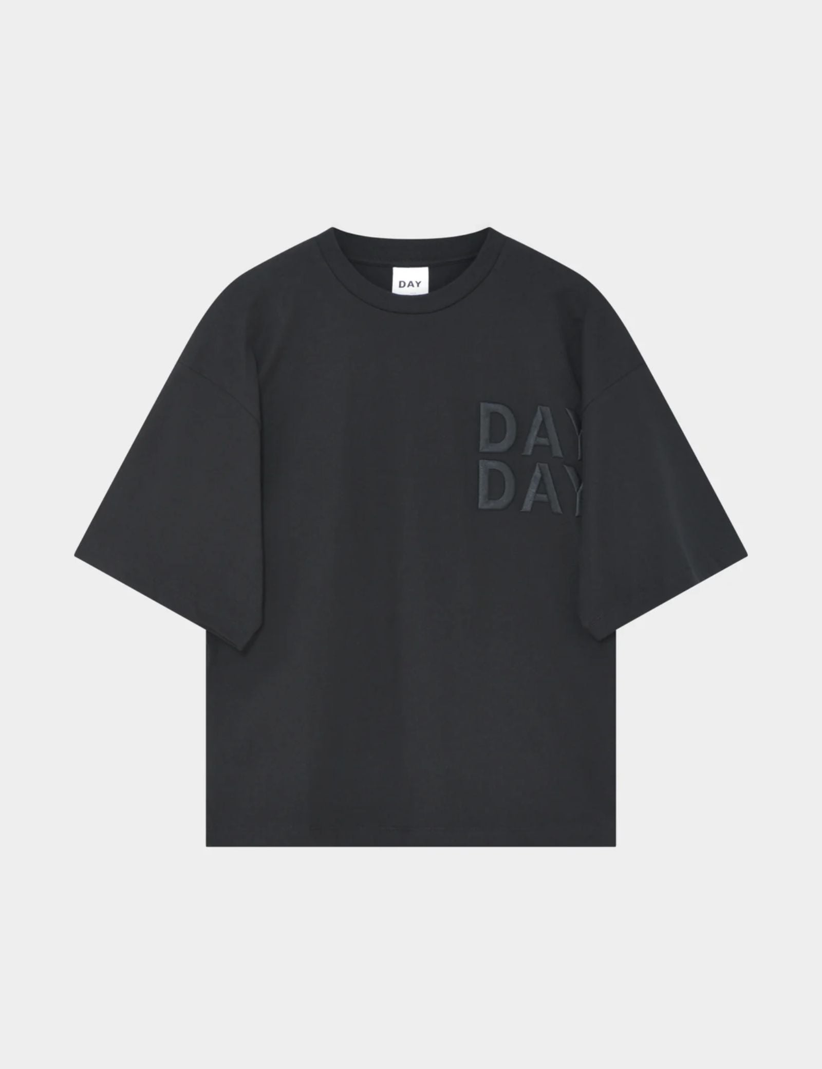 DAY Birger ét Mikkelsen Drew - Heavy Jersey Tops & T-Shirts 190303 BLACK