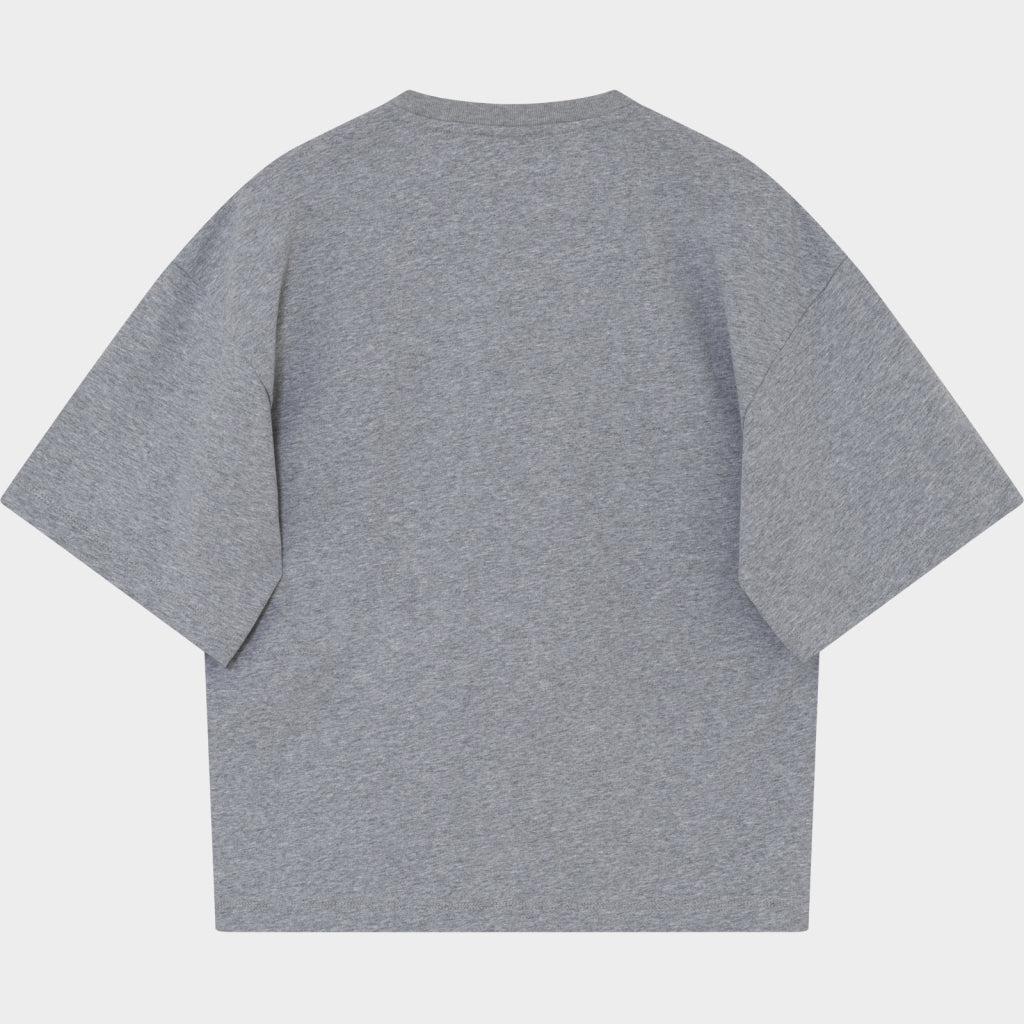 DAY Birger ét Mikkelsen Drew Embroidery - Heavy Jersey - T-shirt T-shirt 500036 Light Grey Melange