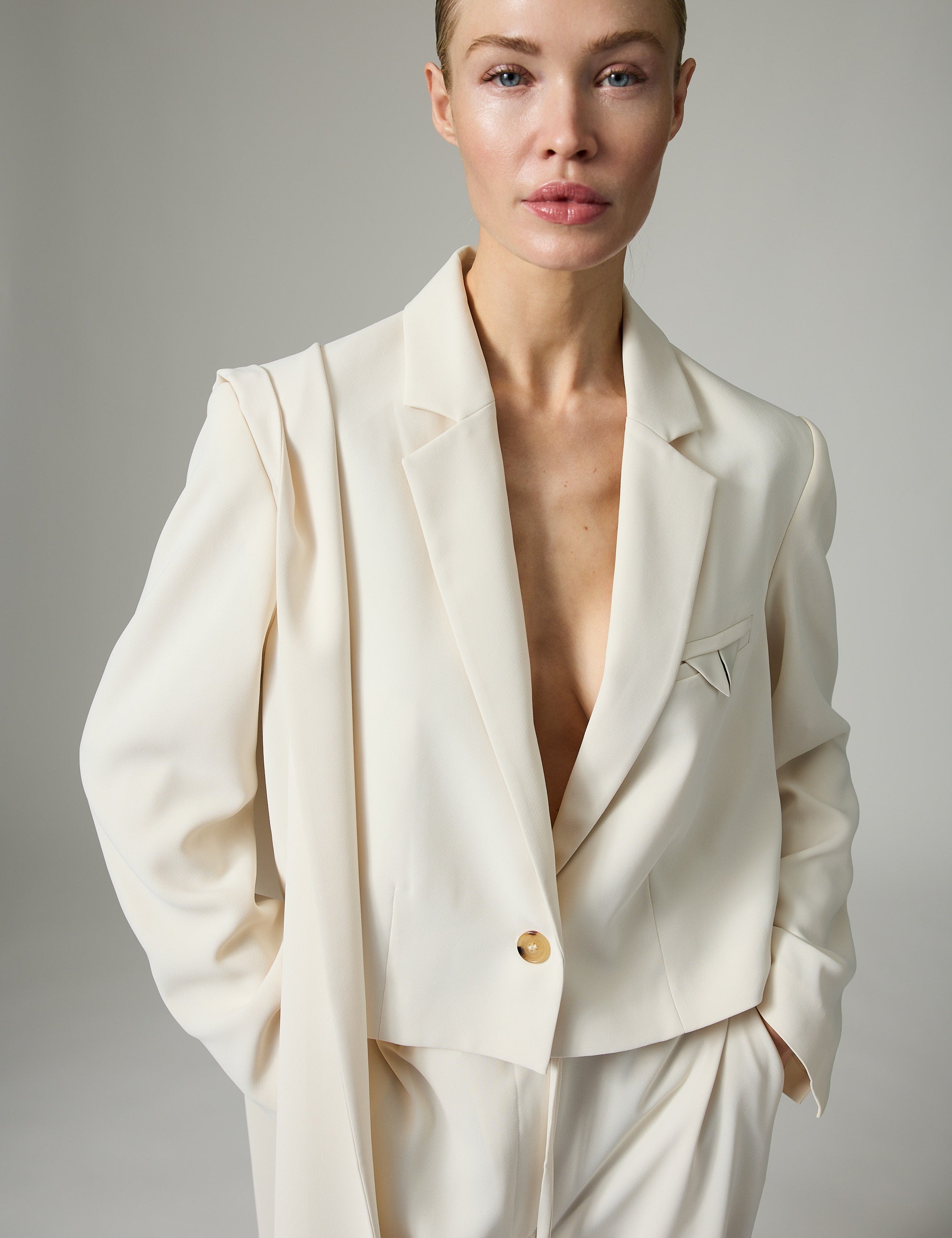 DAY Birger ét Mikkelsen Edie - Classic Gabardine Blazer 01002 Ivory Shade