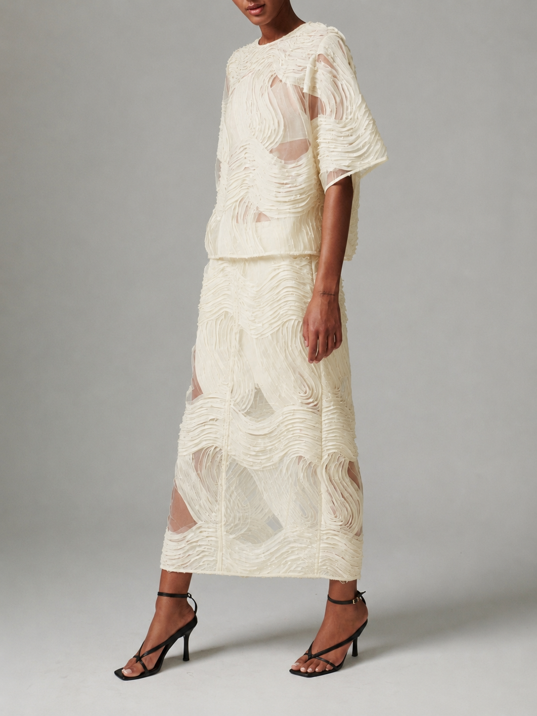 DAY Birger ét Mikkelsen Emsa - Crochet Lacy - Nederdel Skirt 110605 Jet Stream