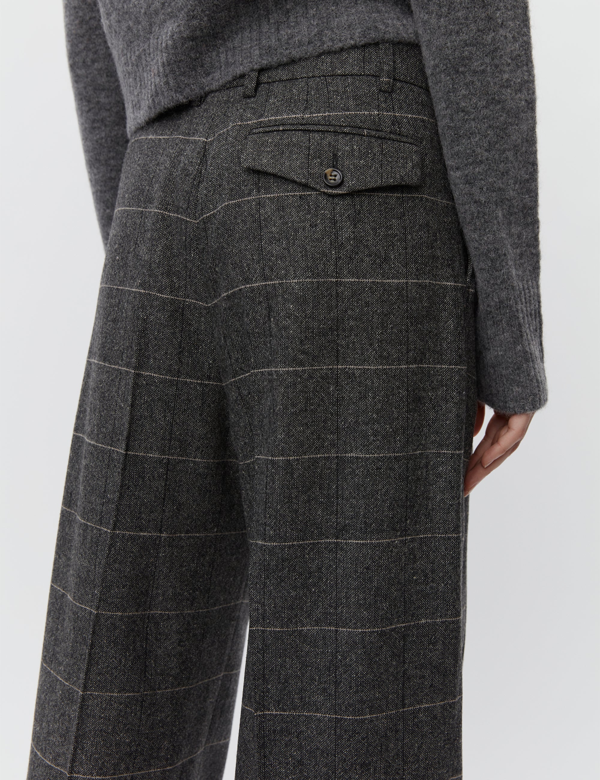 DAY Birger ét Mikkelsen Enzo - All Time Check Bukser 500056 GREY MELANGE