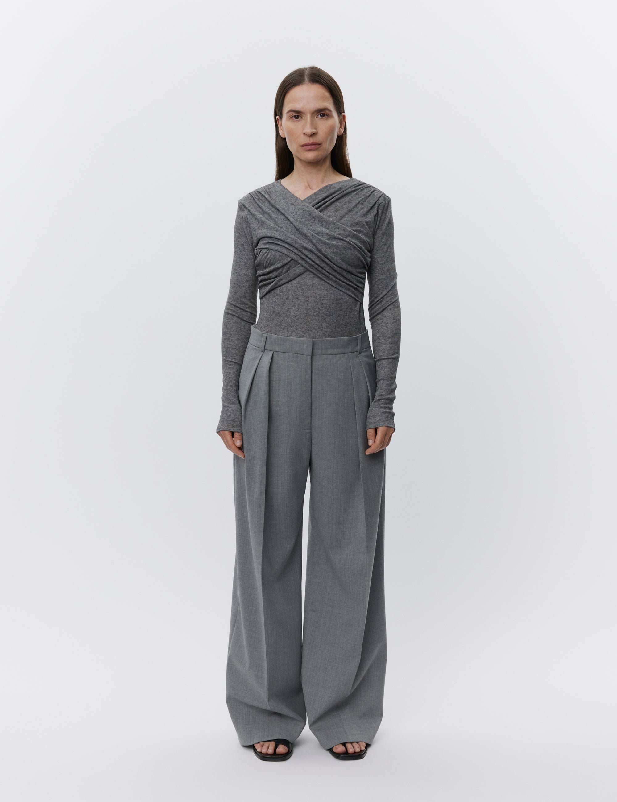 DAY Birger ét Mikkelsen Enzo - Classic Wool Blend Pants 500006 MEDIUM GREY MELANGE
