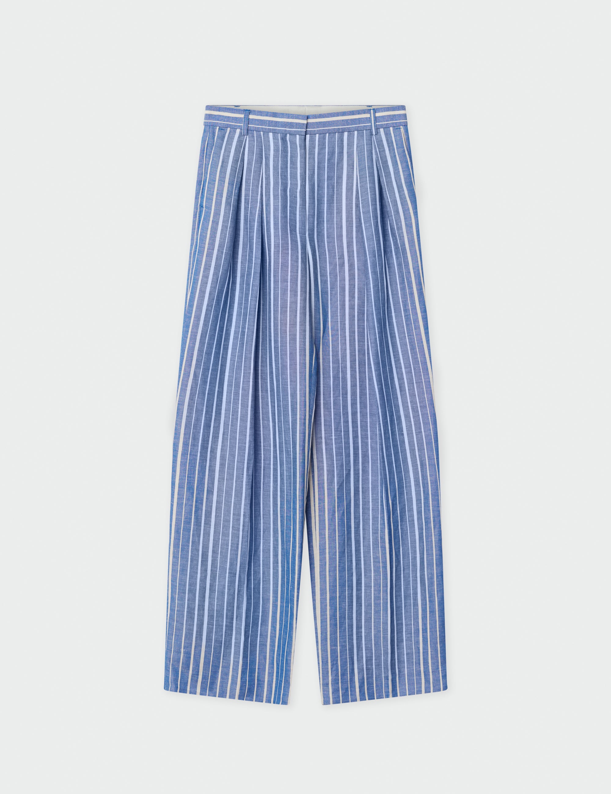 DAY Birger ét Mikkelsen Enzo - Linen Stripe Pants 193952 SURF THE WEB