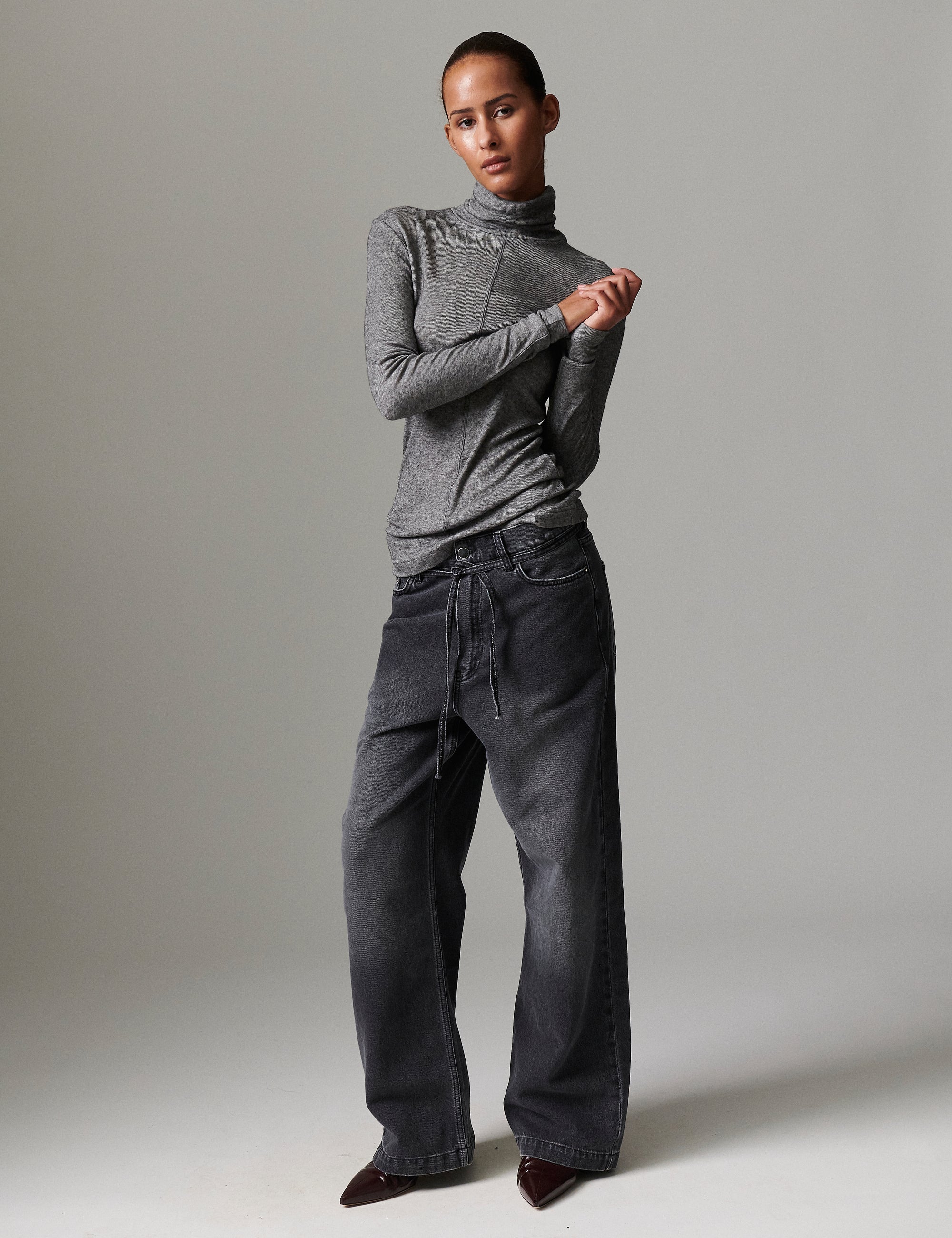 DAY Birger ét Mikkelsen Eve - Soft Wool Tops & T-Shirts 500006 MEDIUM GREY MELANGE