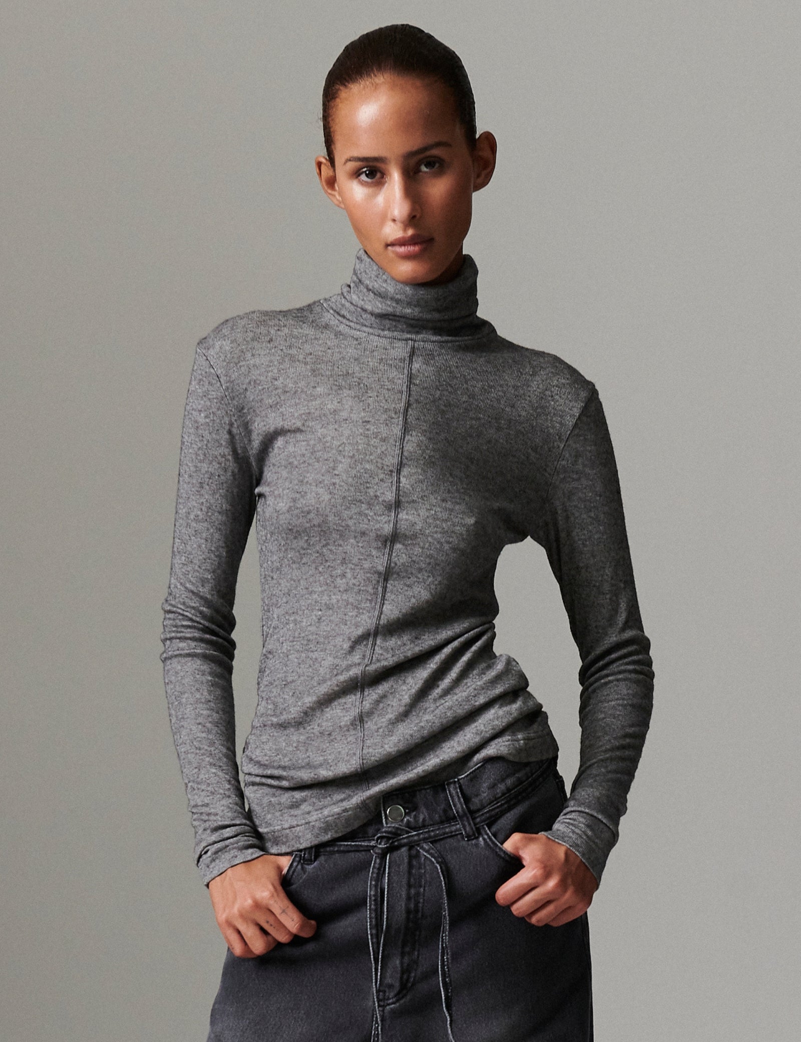 DAY Birger ét Mikkelsen Eve - Soft Wool Tops & T-Shirts 500006 MEDIUM GREY MELANGE