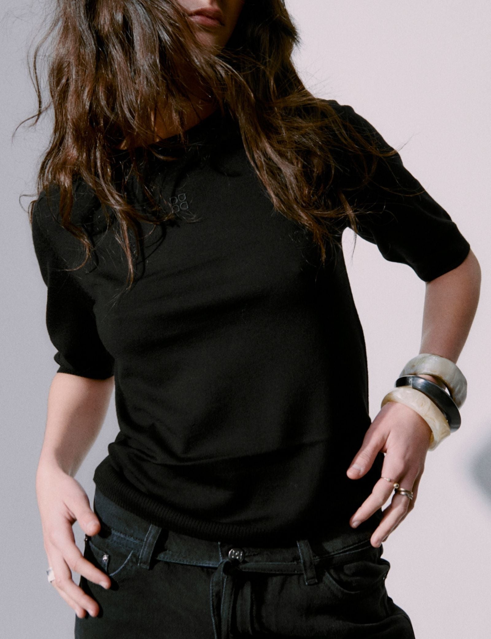 DAY Birger ét Mikkelsen Fipo - Heavy Jersey T-shirt 190303 Black