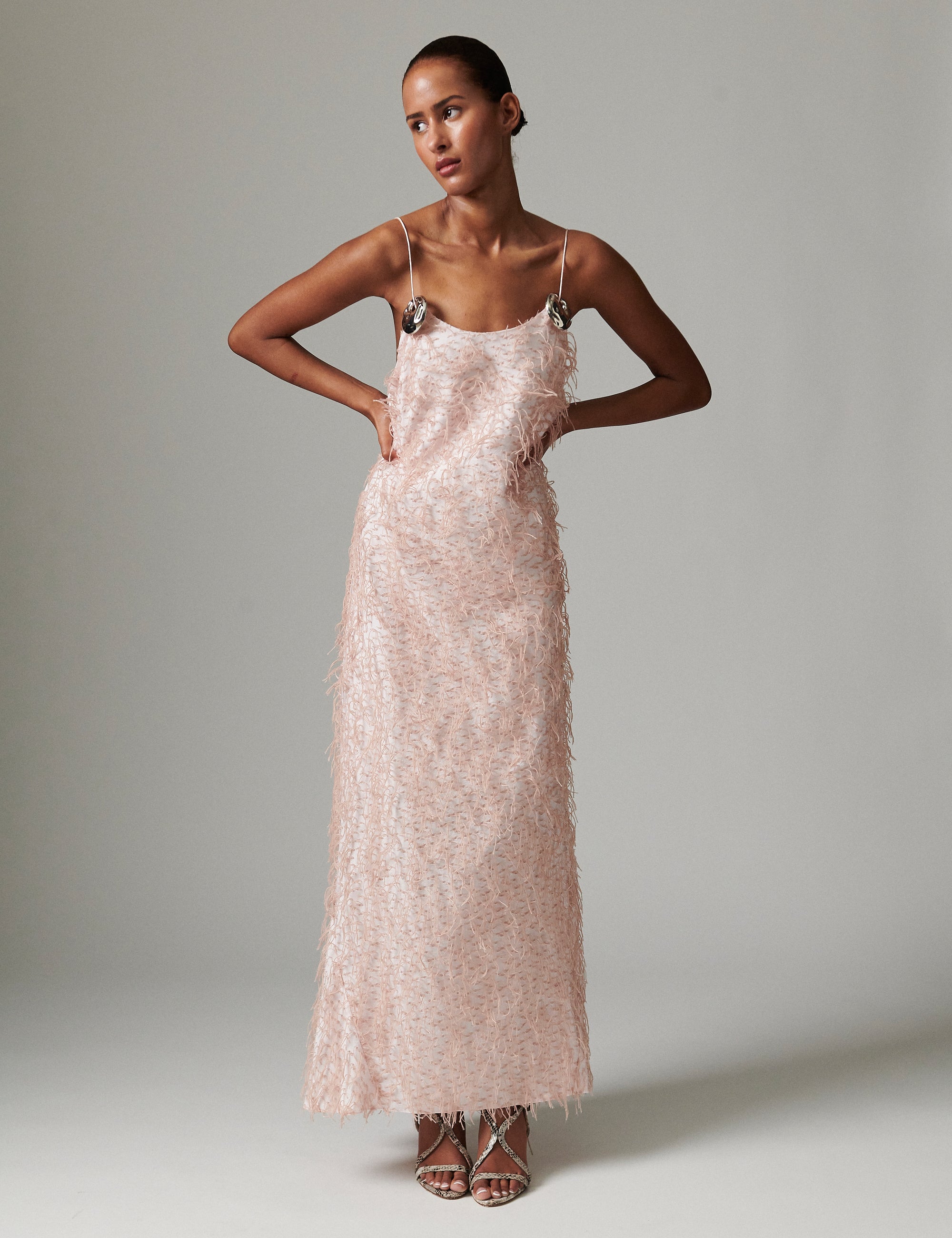 DAY Birger ét Mikkelsen Flio - Dobby Fringe Kjole 112511 SHRINKING VIOLET