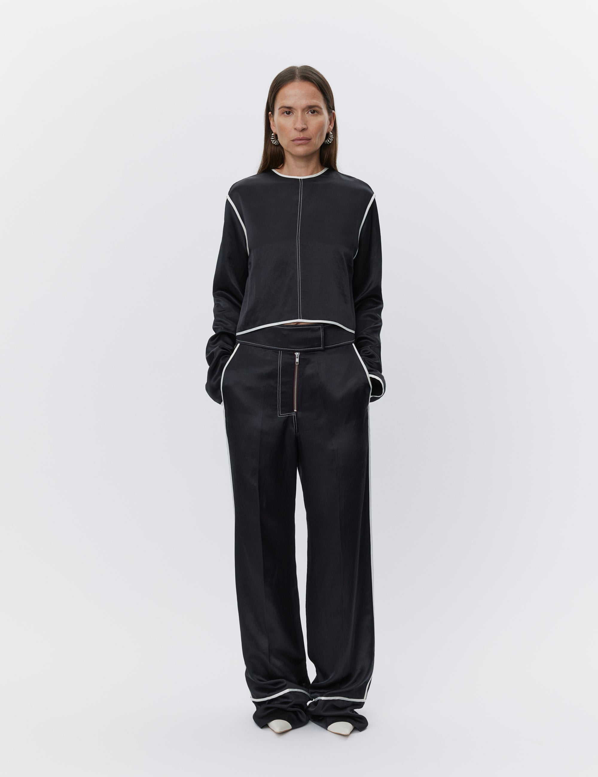 DAY Birger ét Mikkelsen Gianna - High Shine Blend Bukser 190303 Black