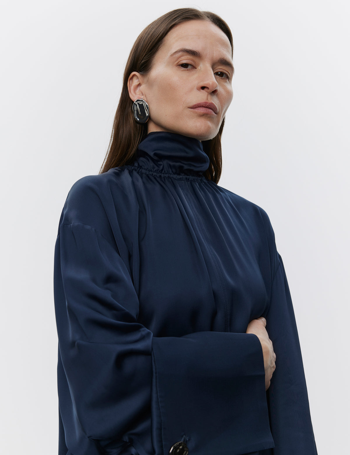 DAY Birger ét Mikkelsen Gill - Fluid Viscose RD Kjole 194020 Dark Sapphire