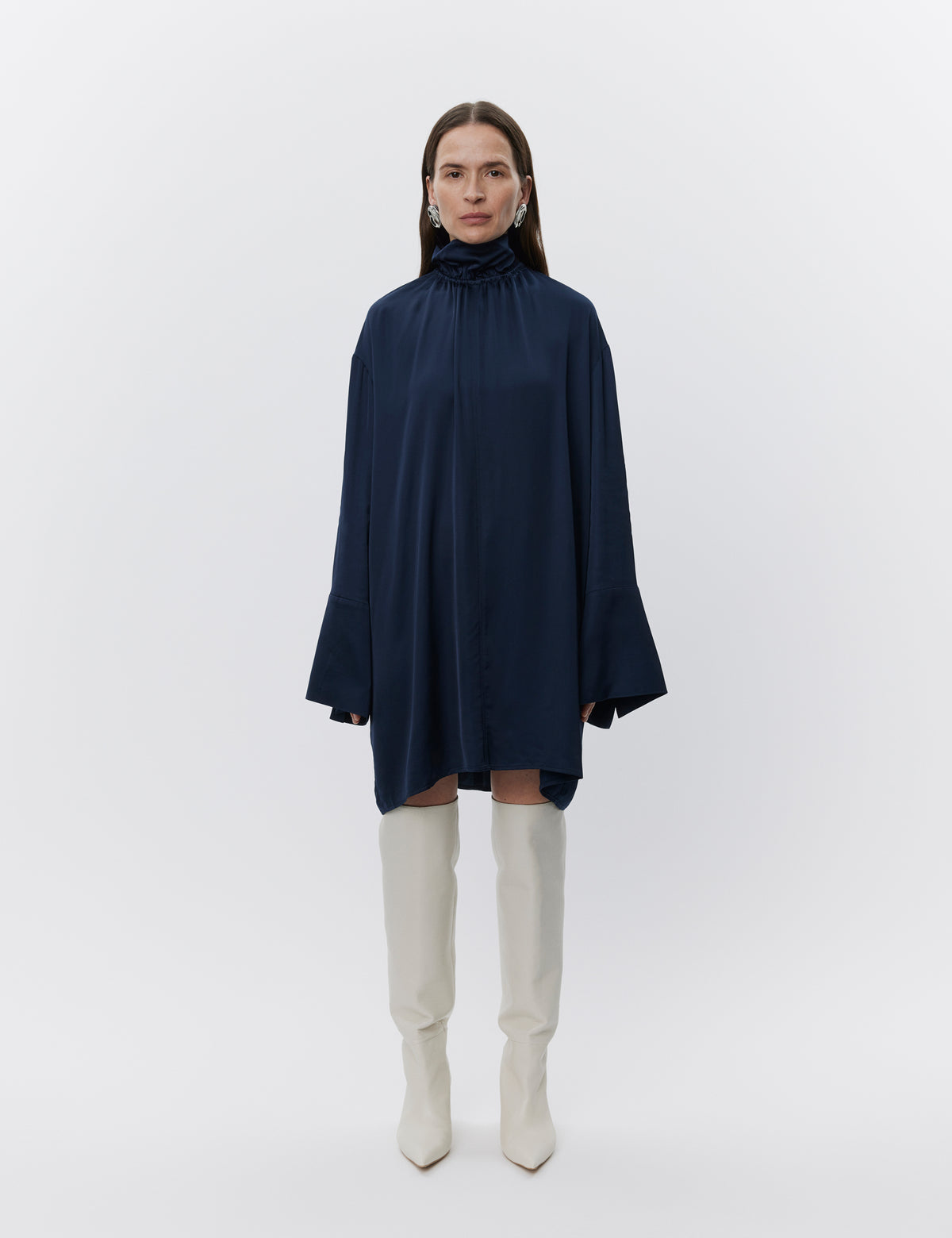 DAY Birger ét Mikkelsen Gill - Fluid Viscose RD Kjole 194020 Dark Sapphire
