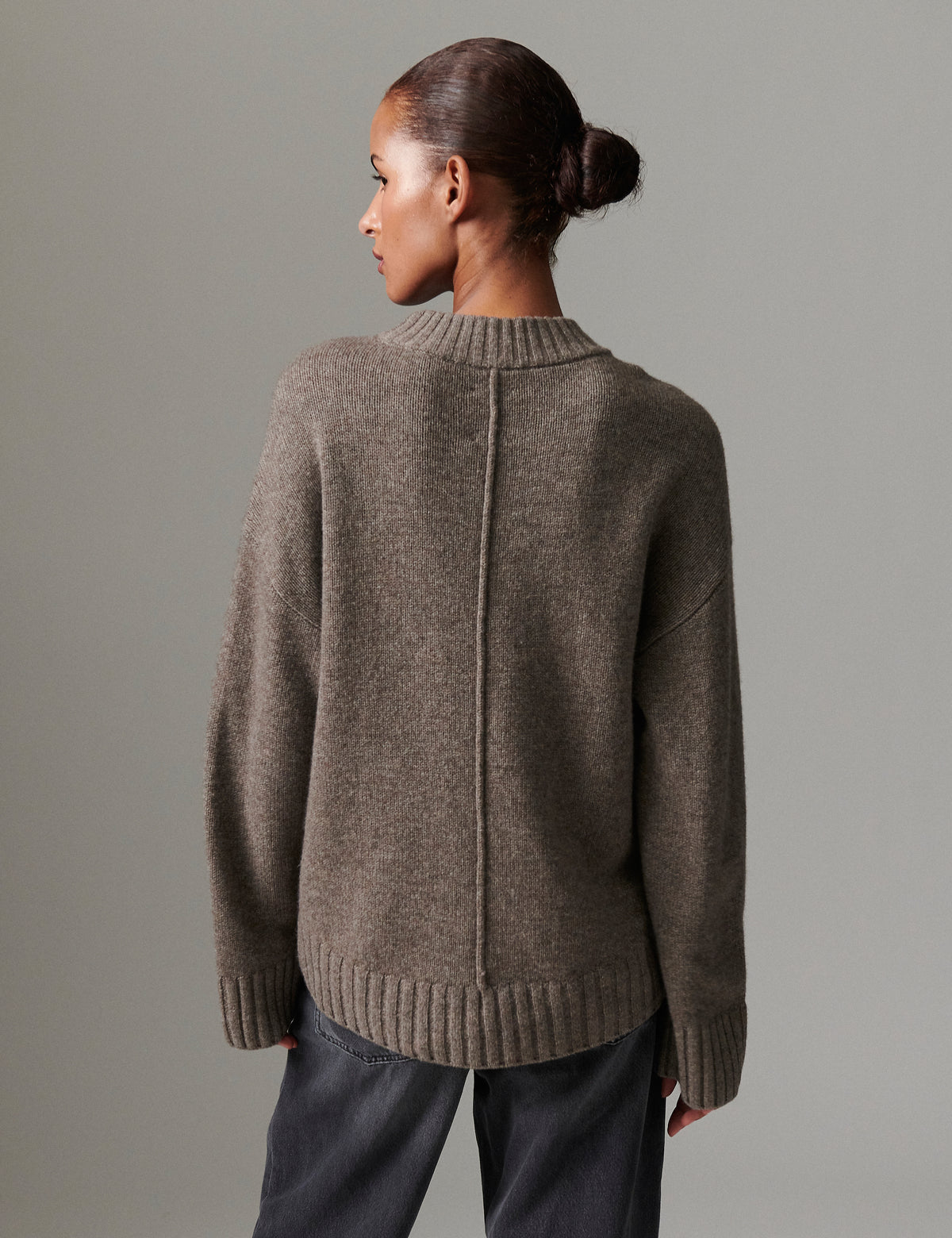DAY Birger ét Mikkelsen Glen - Soft Lamb - Pullover Sweater 181112 Walnut