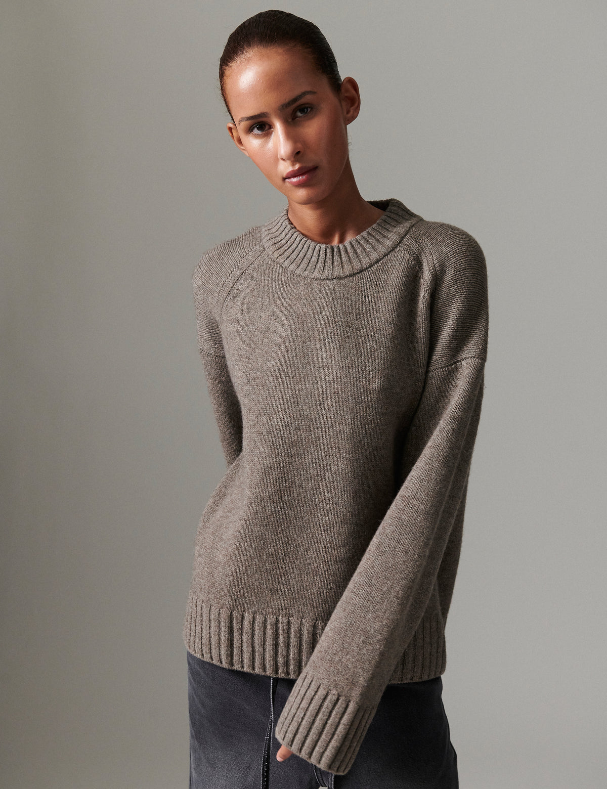 DAY Birger ét Mikkelsen Glen - Soft Lamb - Pullover Sweater 181112 Walnut