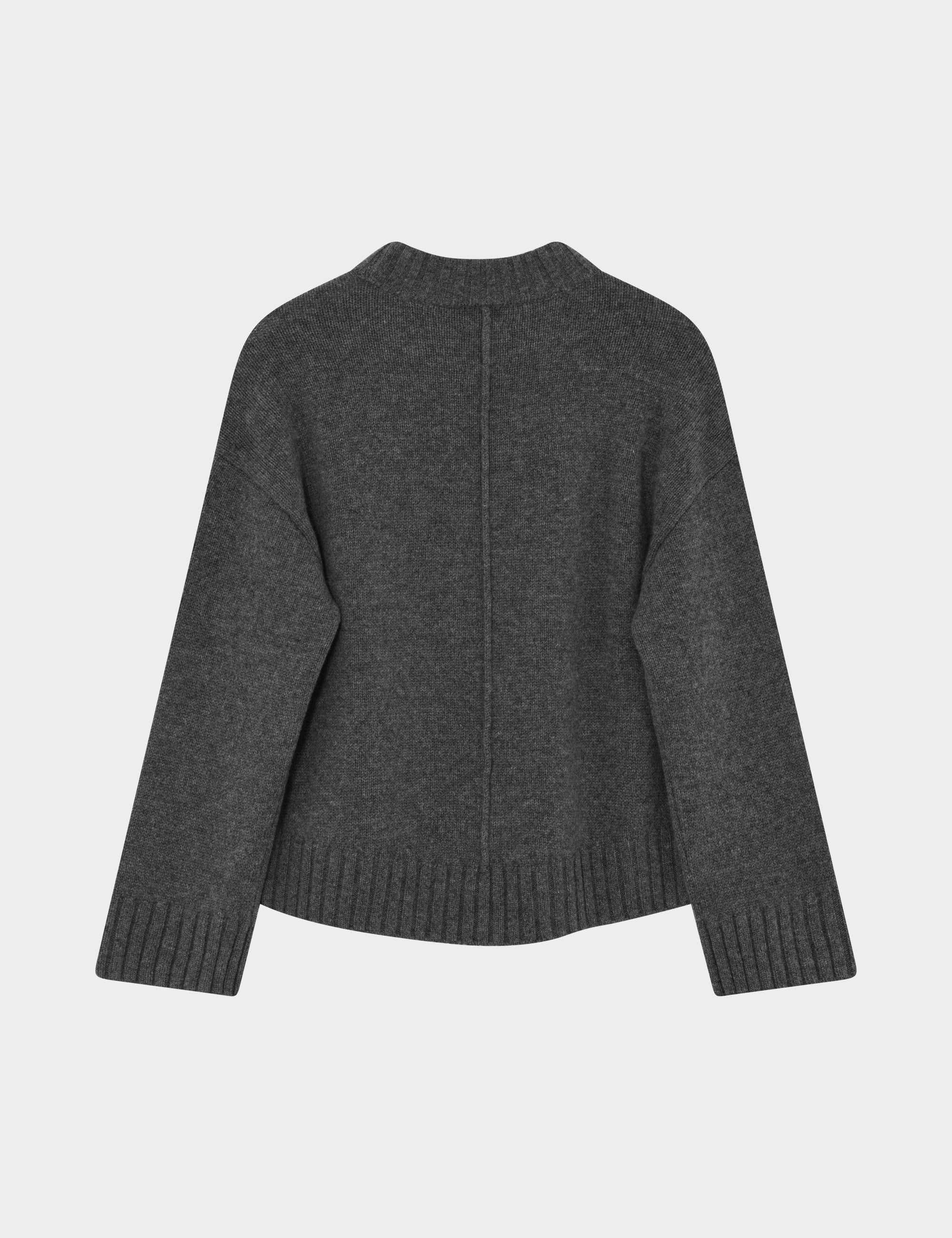 DAY Birger ét Mikkelsen Glen - Soft Lamb Sweater 500003 Dark Grey Melange