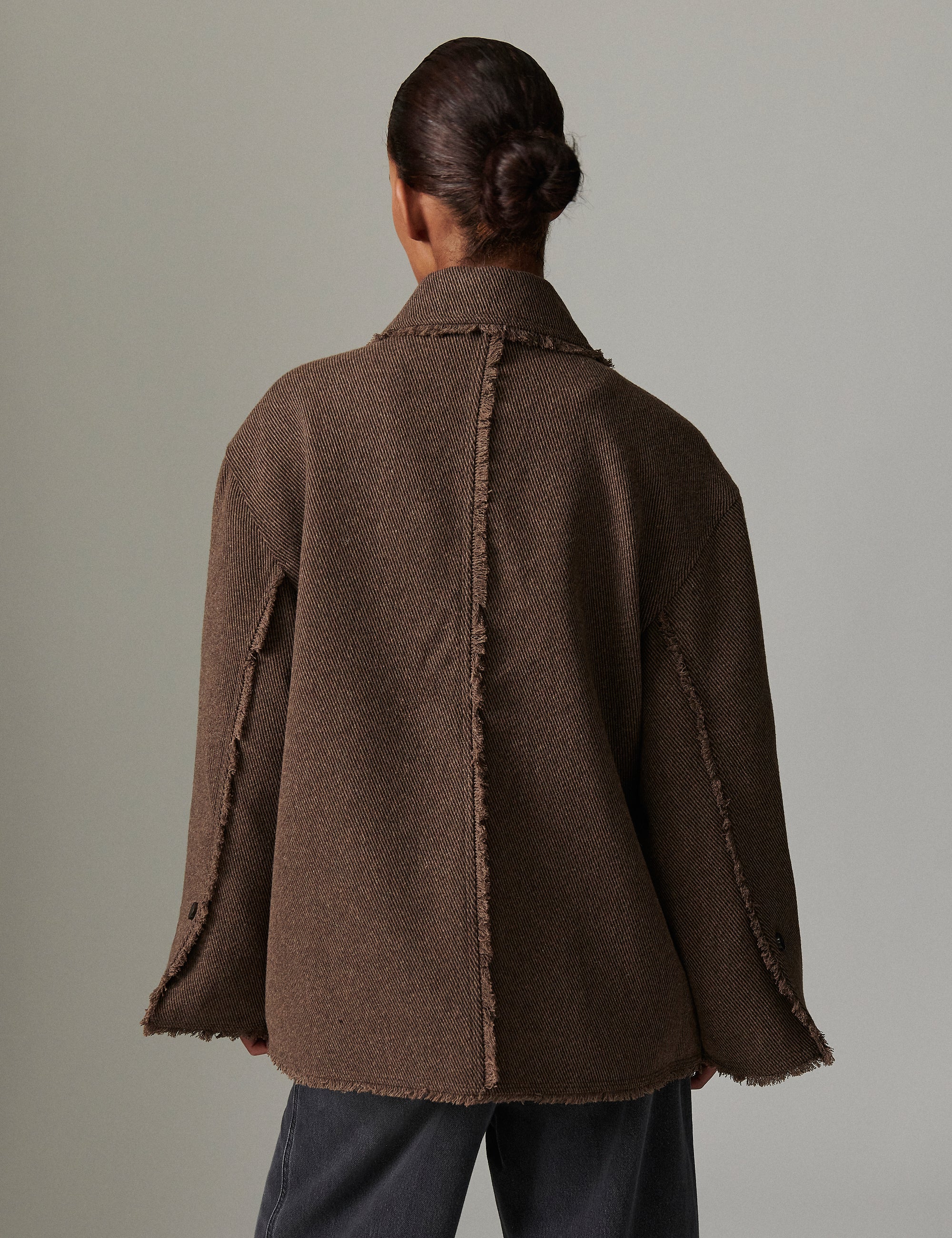 DAY Birger ét Mikkelsen Harry - Heavy Wool Twill Coats & Jackets 190809. CHOCOLATE CHIP