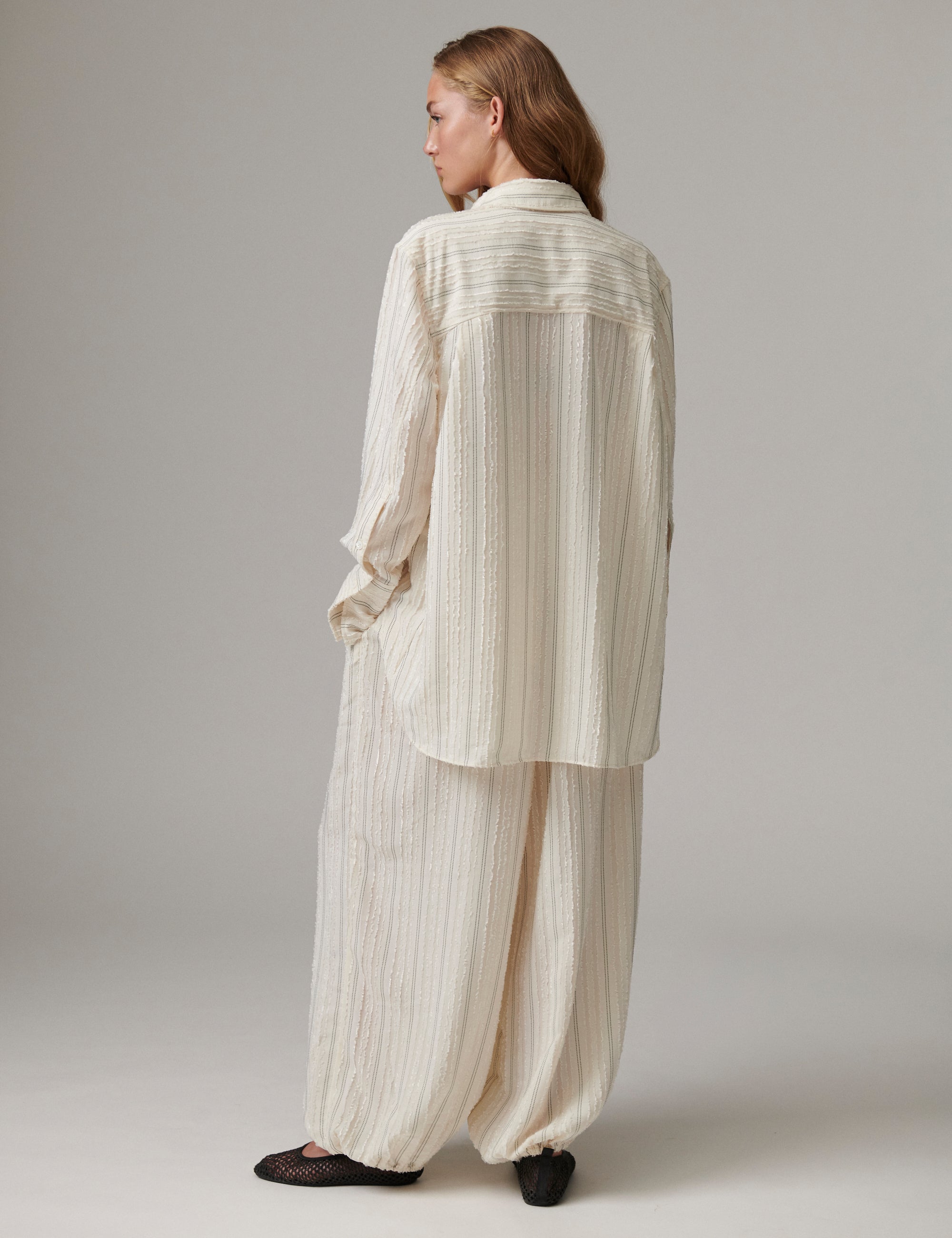 DAY Birger ét Mikkelsen Harsha - Raw Stripes - Bukser Bluse 01022 Jet Stream