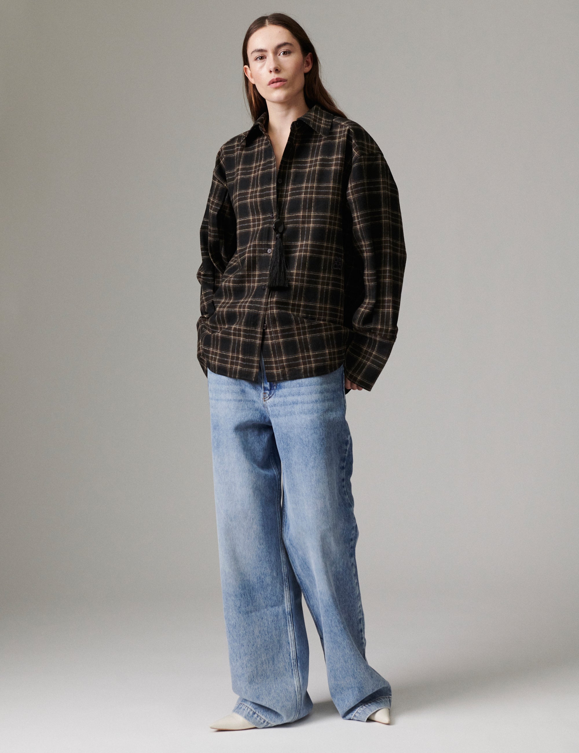 DAY Birger ét Mikkelsen Henri - Flannel Luxe - Skjorte Bluse 194104 EBONY