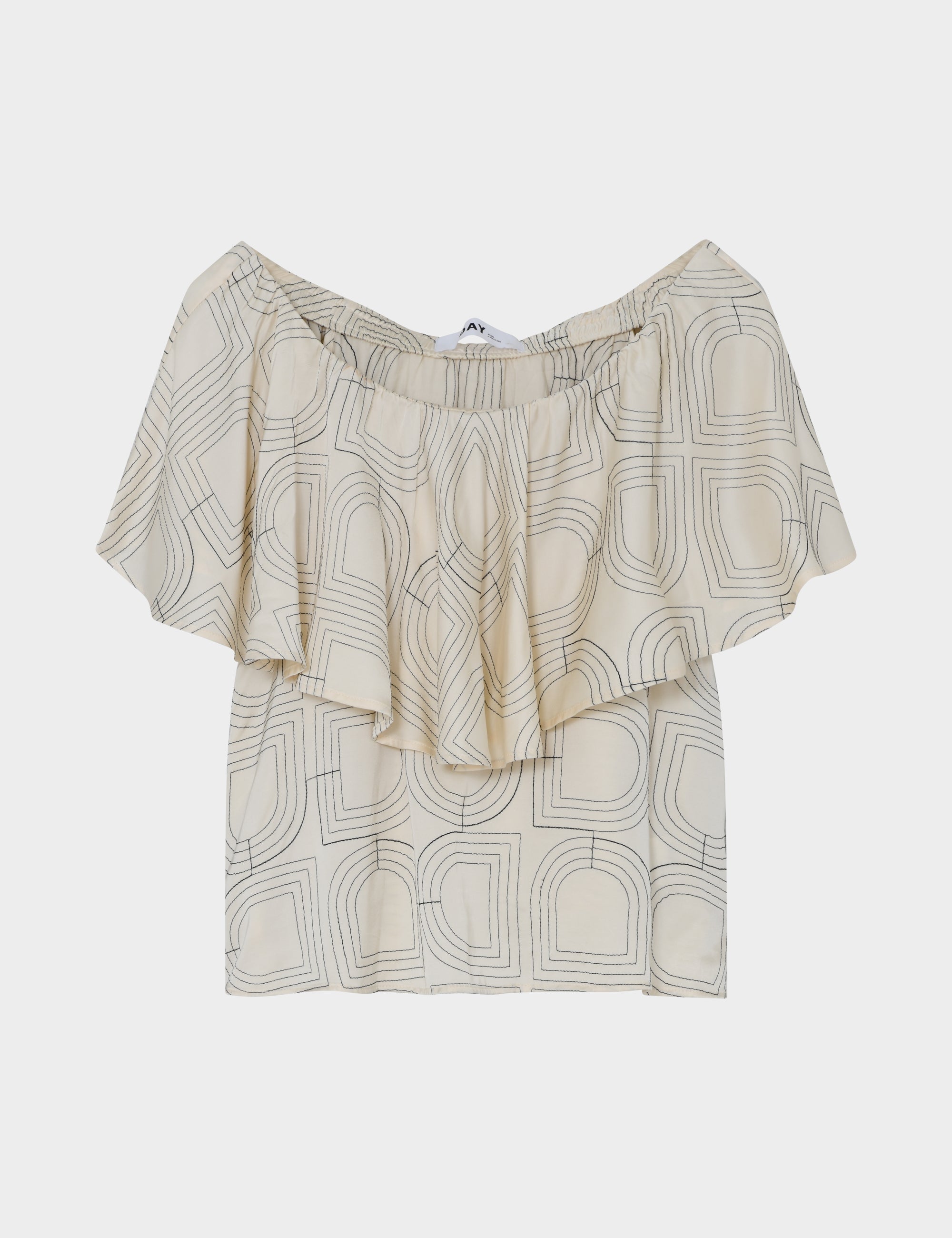 DAY Birger ét Mikkelsen Hon - Fluid Viscose Stitch Tops & T-Shirts 110605 JET STREAM