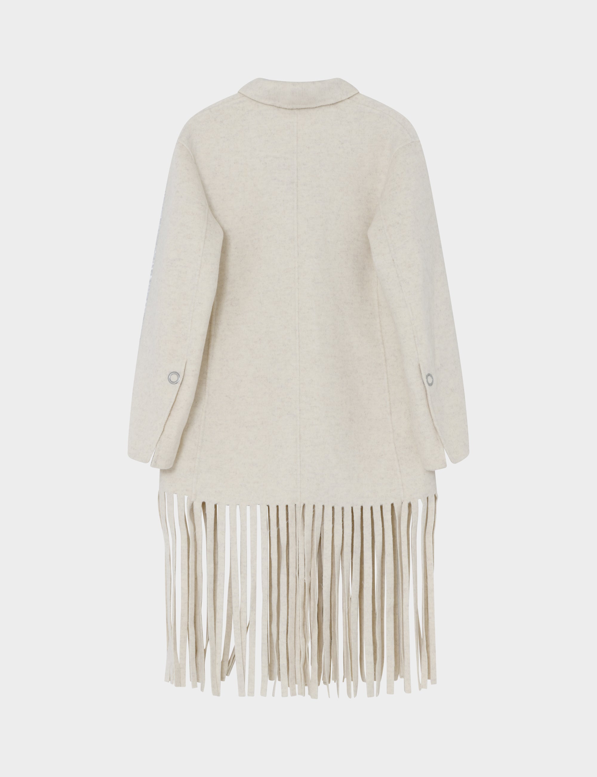 DAY Birger ét Mikkelsen Iris Fringes - Double Faced Wool Jakke 500174 JETSTREAM MELANGE