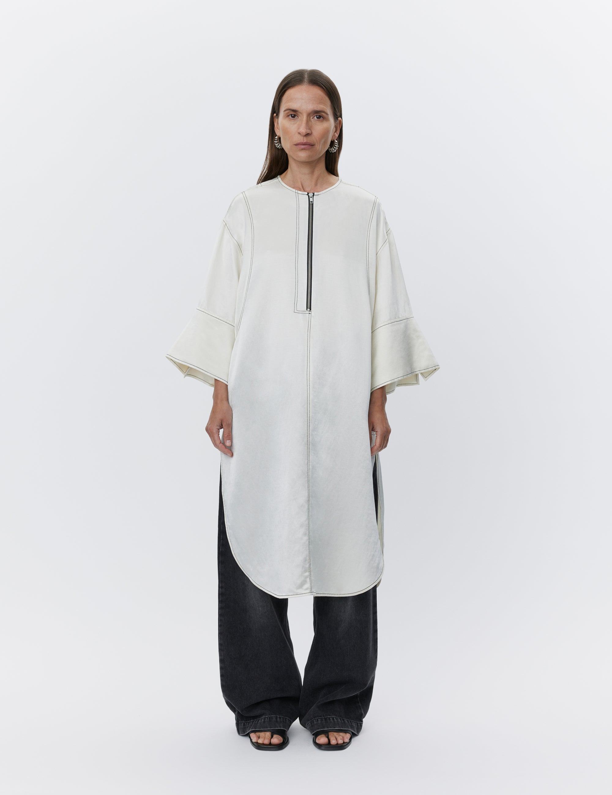 DAY Birger ét Mikkelsen Isla - High Shine Blend Kjole 110104 VANILLA ICE