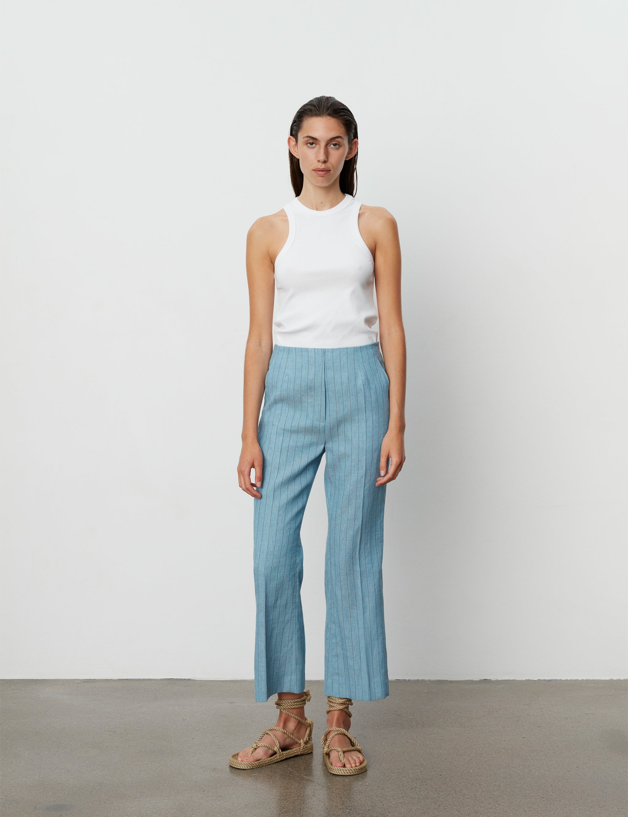 DAY Birger ét Mikkelsen Jerry - Summer Pinstripe Pants 154030 LIGHT SKY