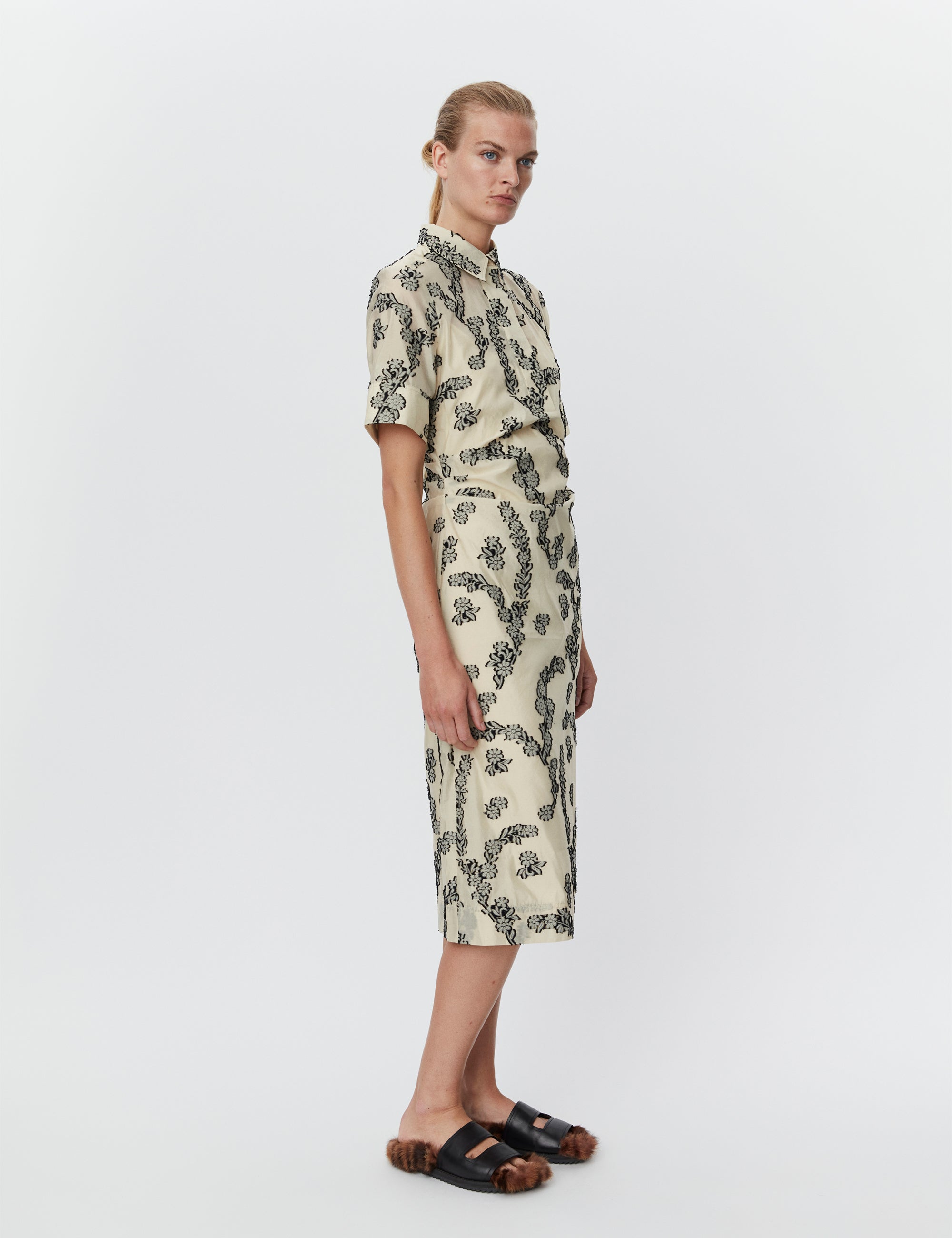 DAY Birger ét Mikkelsen Joanna - Floral Jacquard Dress 120713 ALMOND OIL