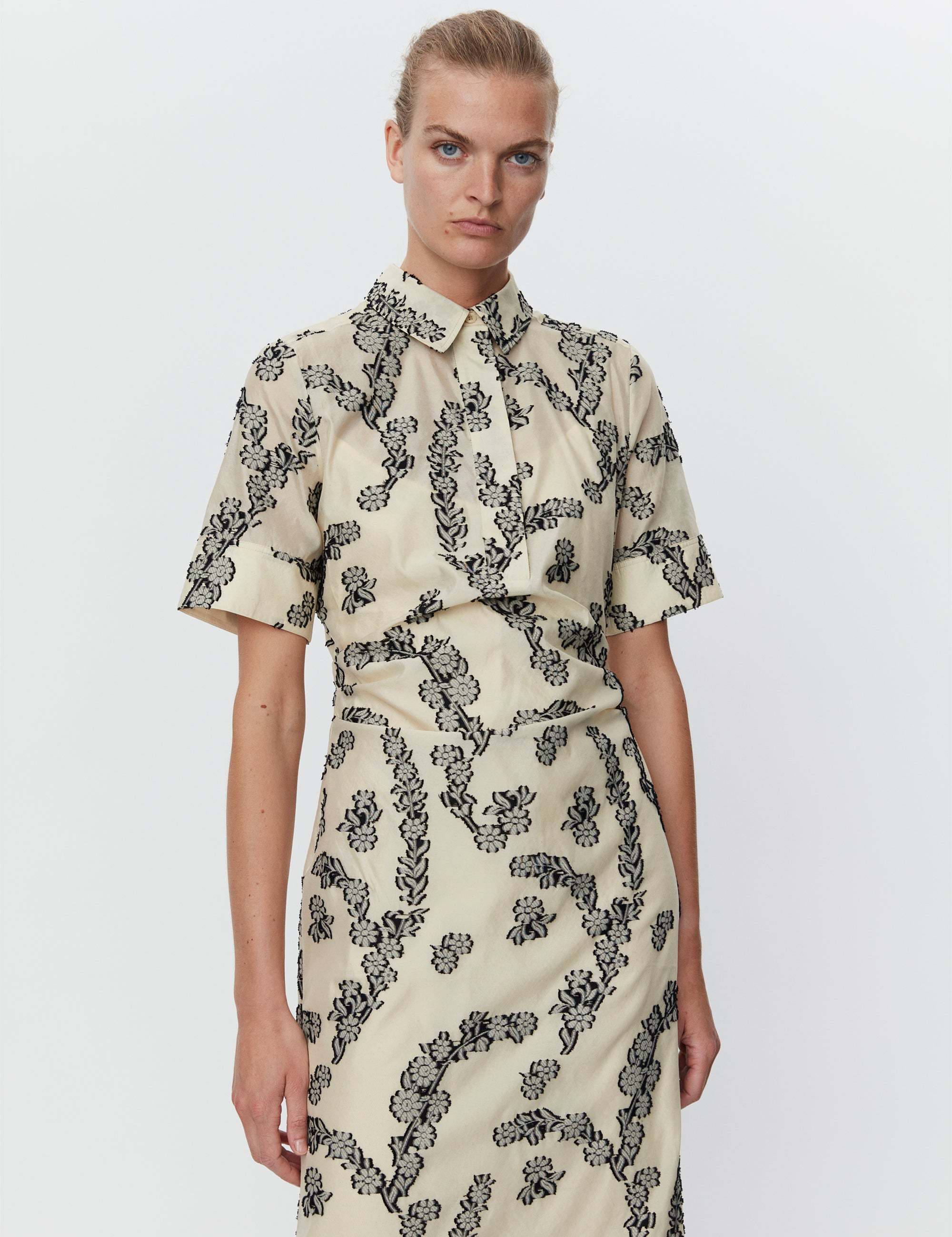 DAY Birger ét Mikkelsen Joanna - Floral Jacquard Dress 120713 ALMOND OIL