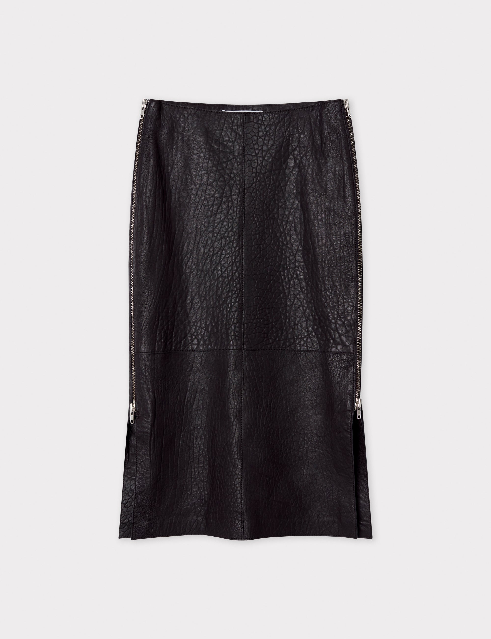 DAY Birger ét Mikkelsen Kathe - Textured Leather Skirt 191103 ESPRESSO