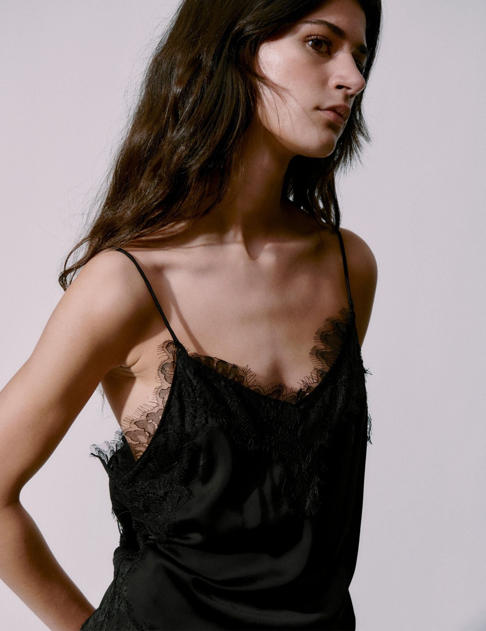 DAY Birger ét Mikkelsen Lacey - Fluid Viscose Top 190303 Black