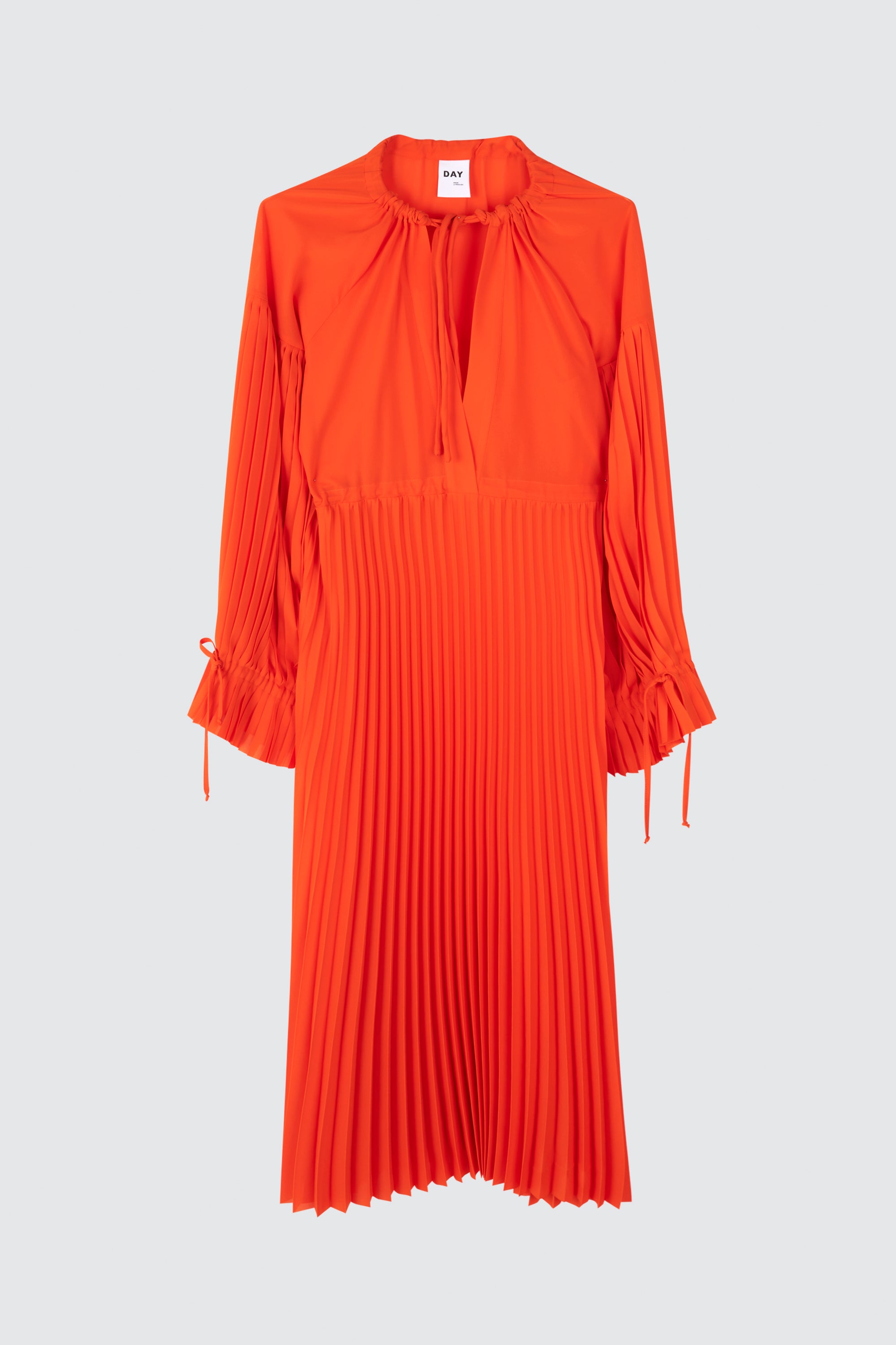 DAY Birger ét Mikkelsen Leighton - Solid Plissé Dress 171462 FLAME