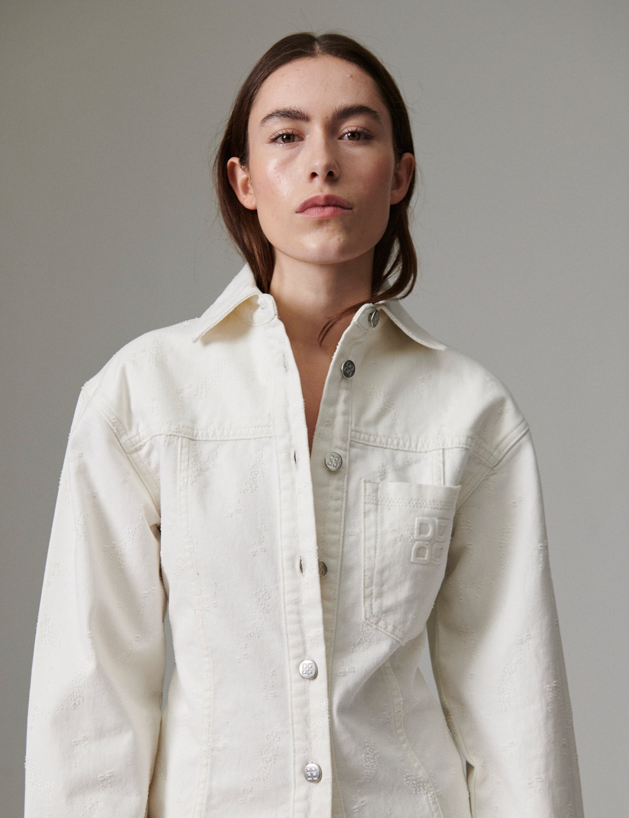 DAY Birger ét Mikkelsen Liesl - Distressed Canvas - Skjorte Bluse 110605 Jet Stream