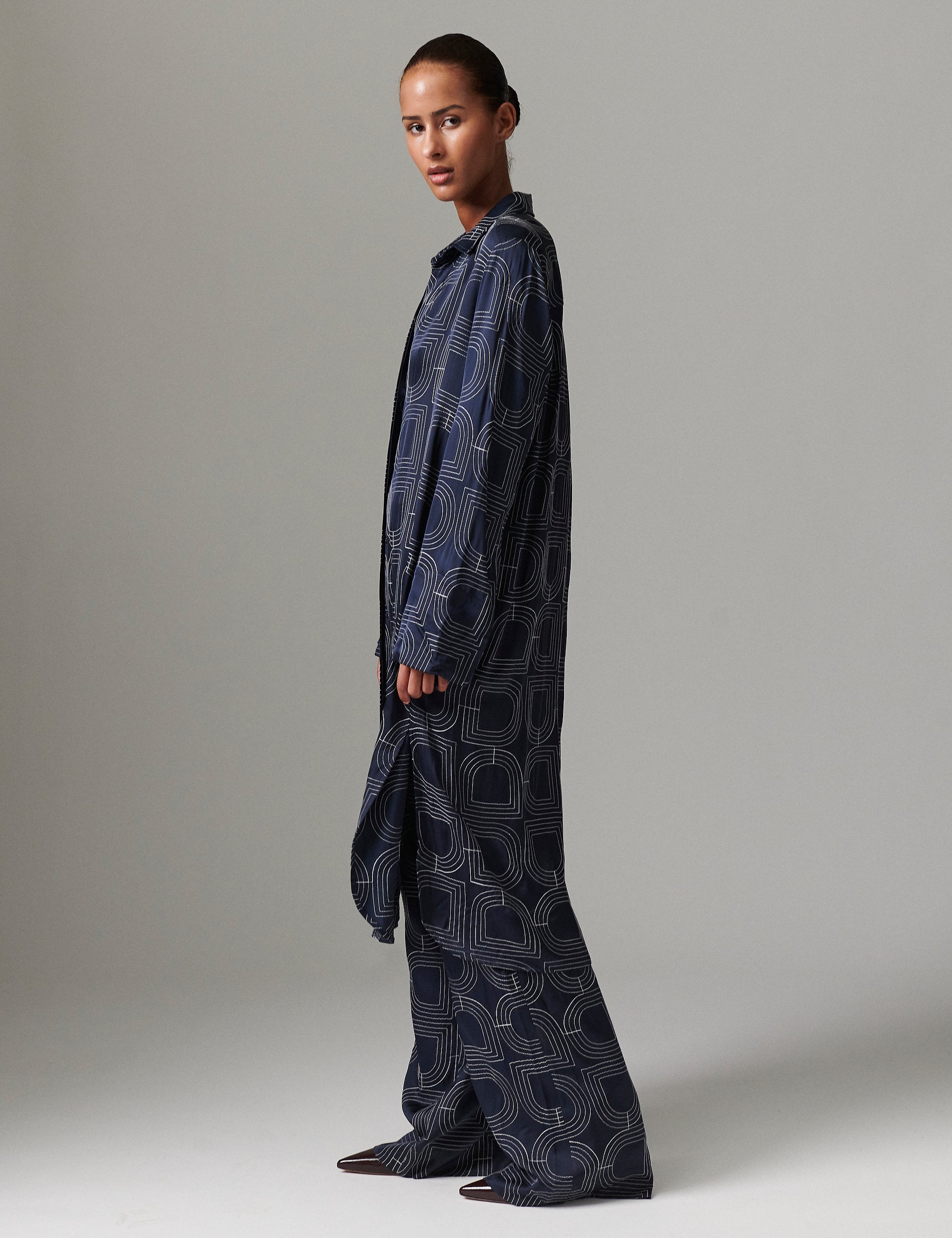 DAY Birger ét Mikkelsen Lissy - Fluid Viscose Stitch Kjole 194020 DARK SAPPHIRE.