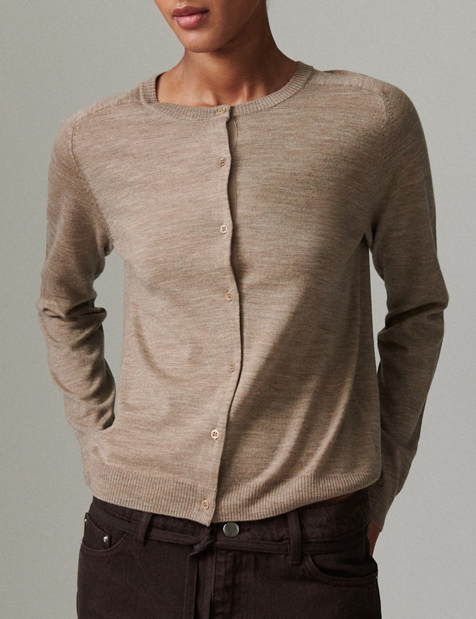 DAY Birger ét Mikkelsen Luna - Daily Elements Cardigan 500001 BEIGE MELANGE