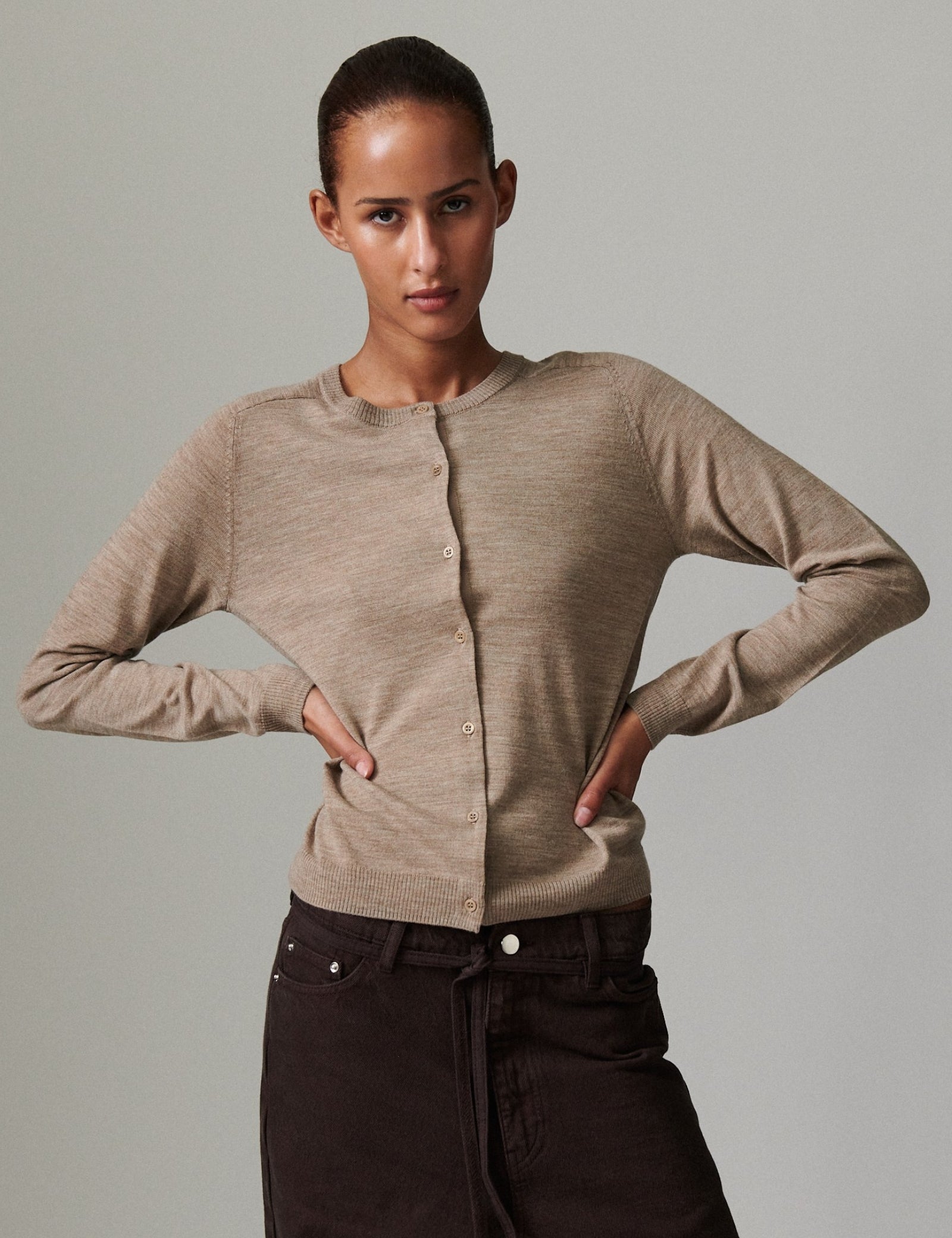 DAY Birger ét Mikkelsen Luna - Daily Elements Cardigan 500001 BEIGE MELANGE