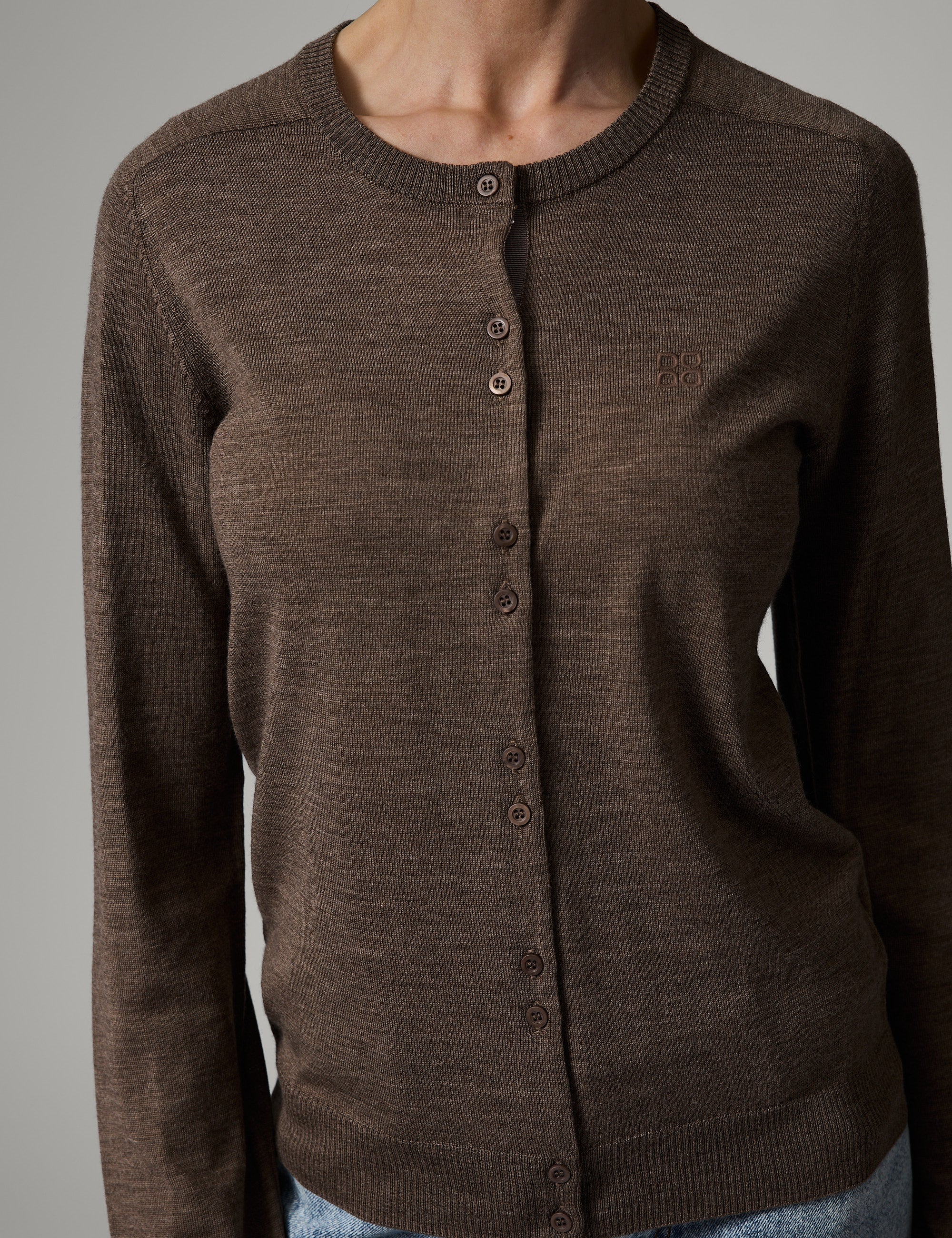 DAY Birger ét Mikkelsen Luna - Daily Elements Cardigan 500189 LIGHT BROWN MELANGE