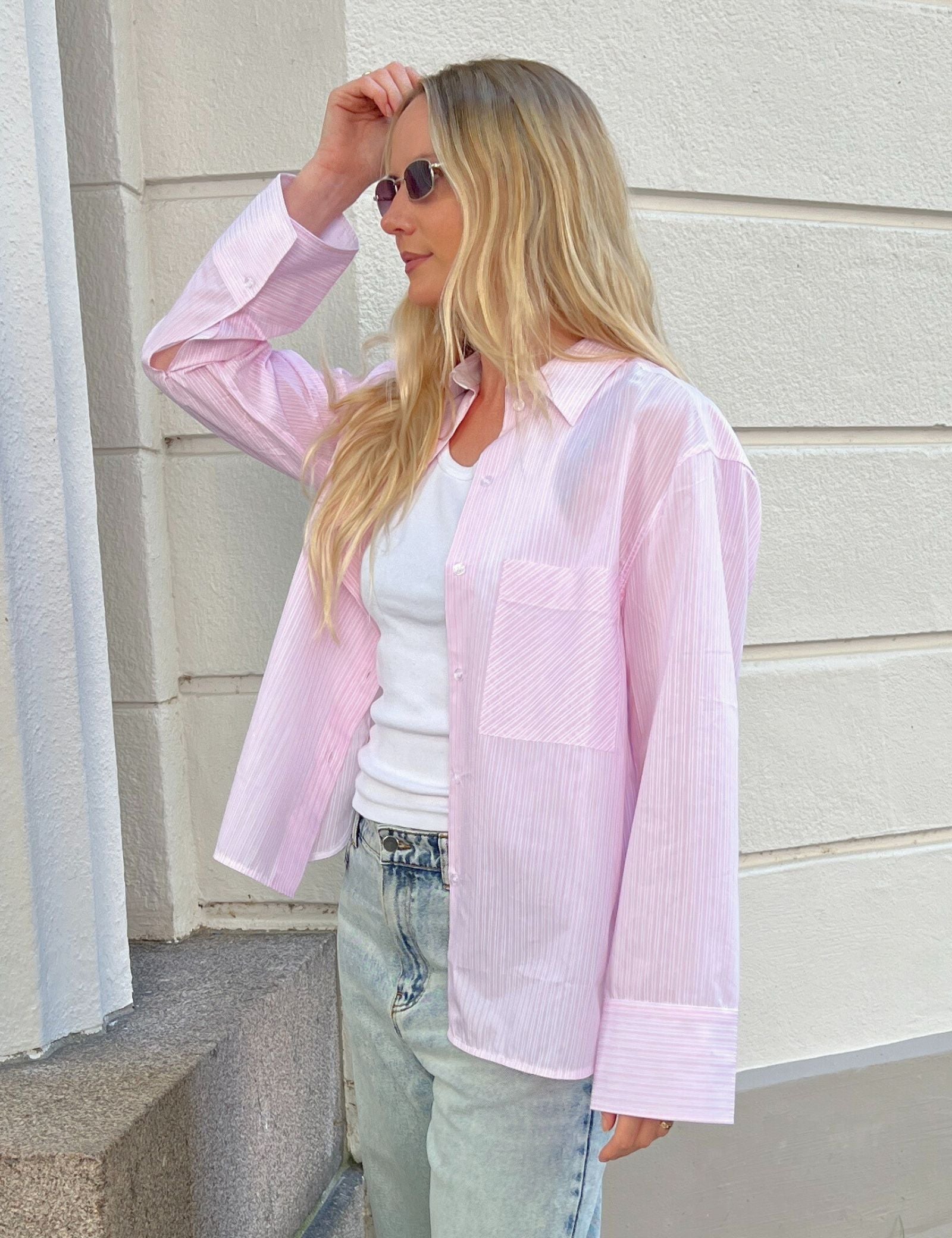 DAY Birger ét Mikkelsen Mac - Classic Stripe RD Shirts & Blouses 132801 Pink-a-boo