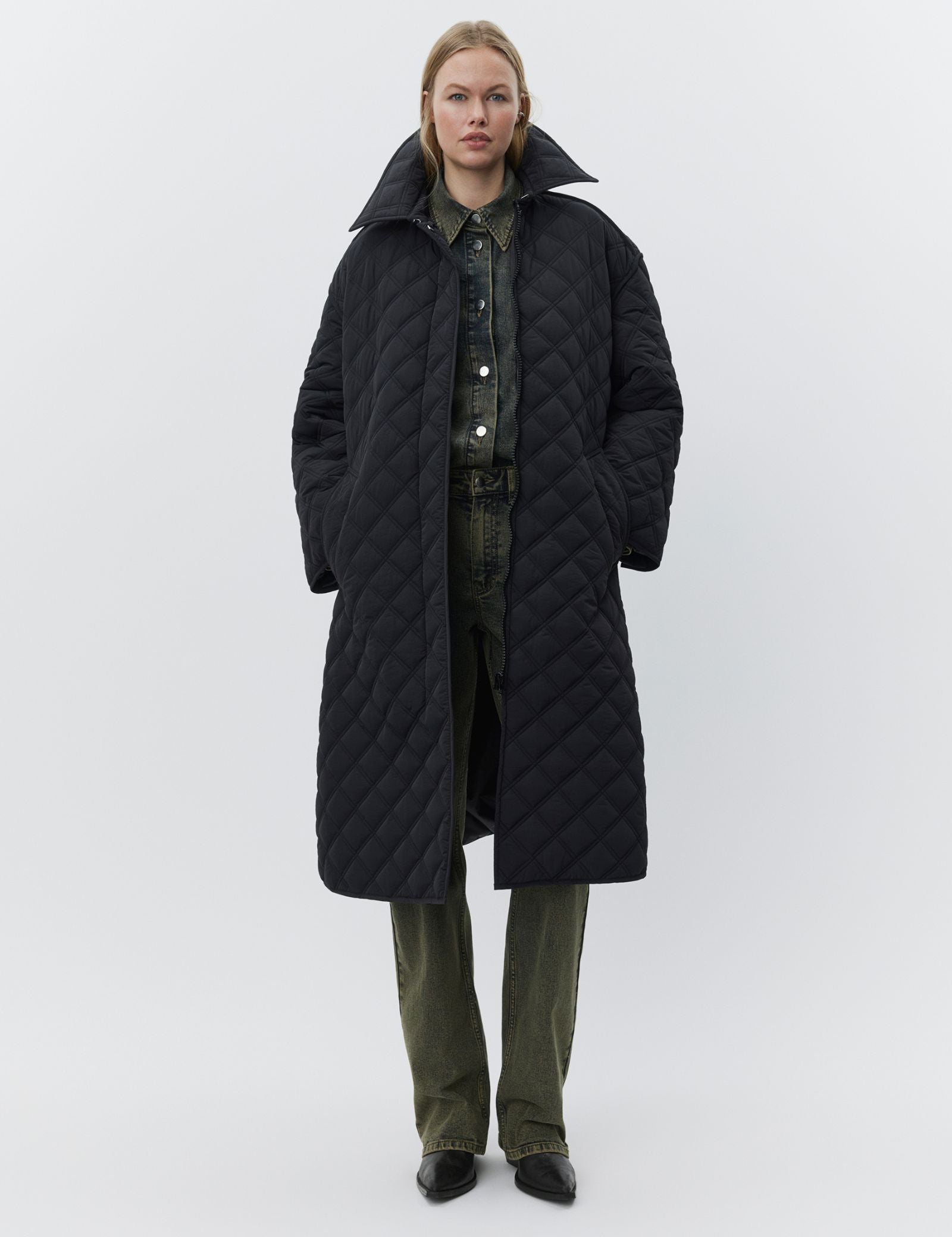 DAY Birger ét Mikkelsen Manon - Rhombus Quilt Coats & Jackets 190303 Black