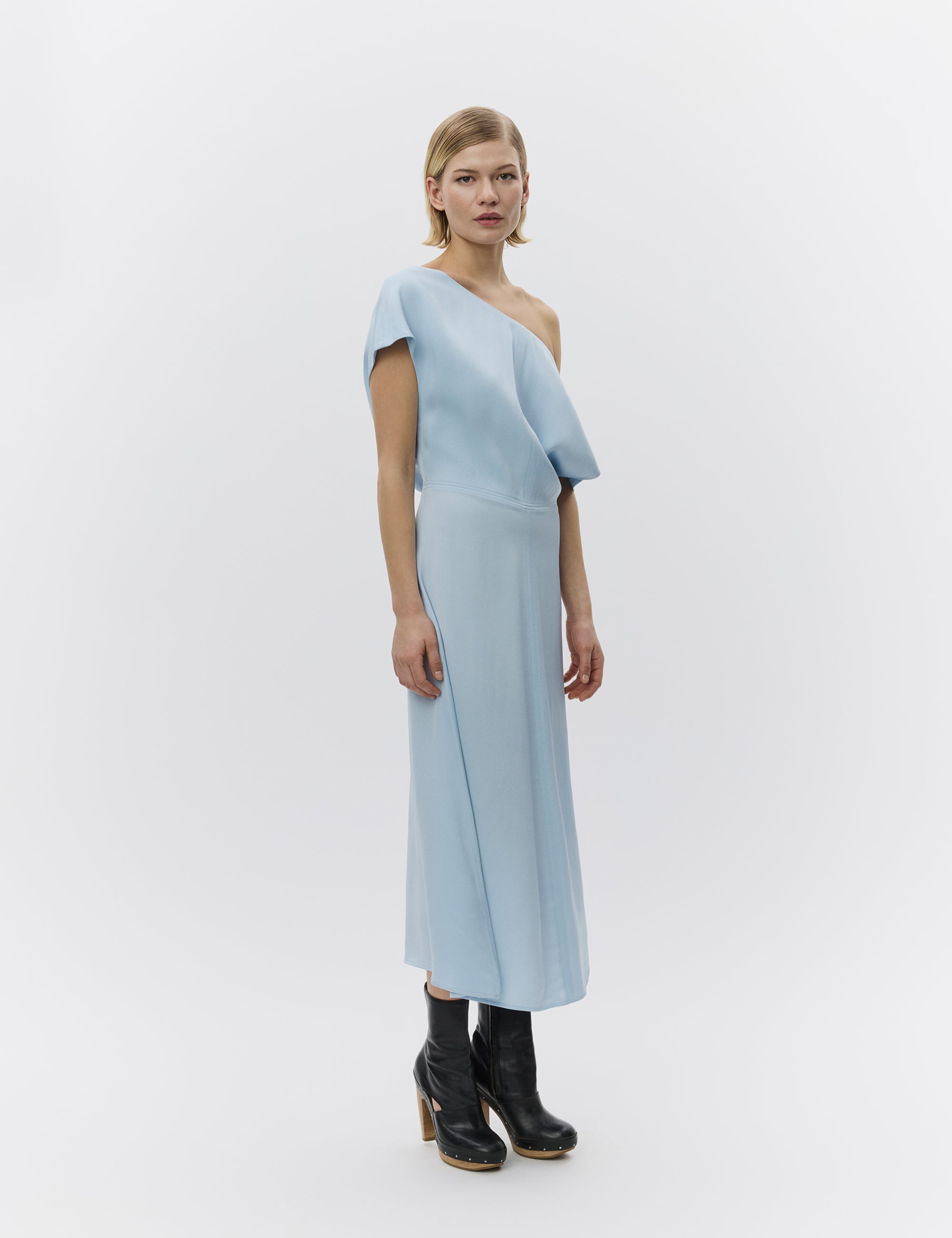 DAY Birger ét Mikkelsen Mara - Matte Crepe Kjole 144115 CASHMERE BLUE