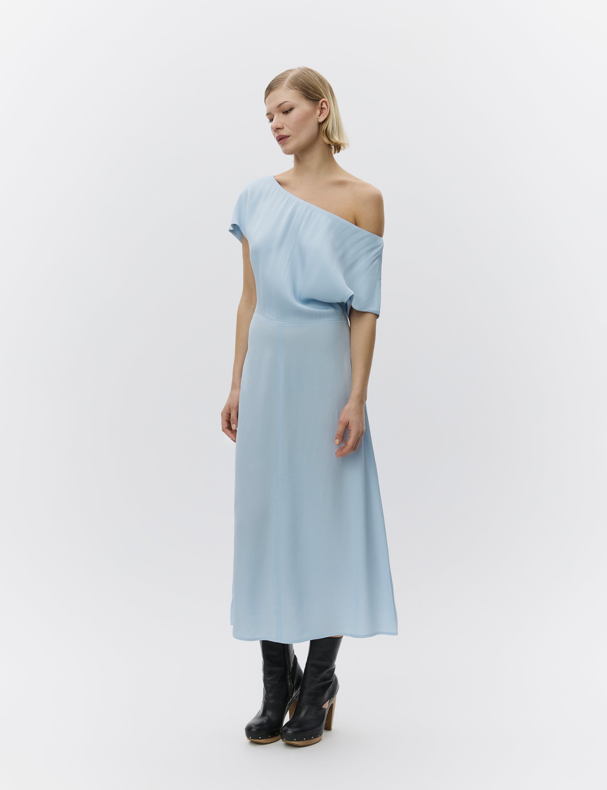 DAY Birger ét Mikkelsen Mara - Matte Crepe Kjole 144115 CASHMERE BLUE