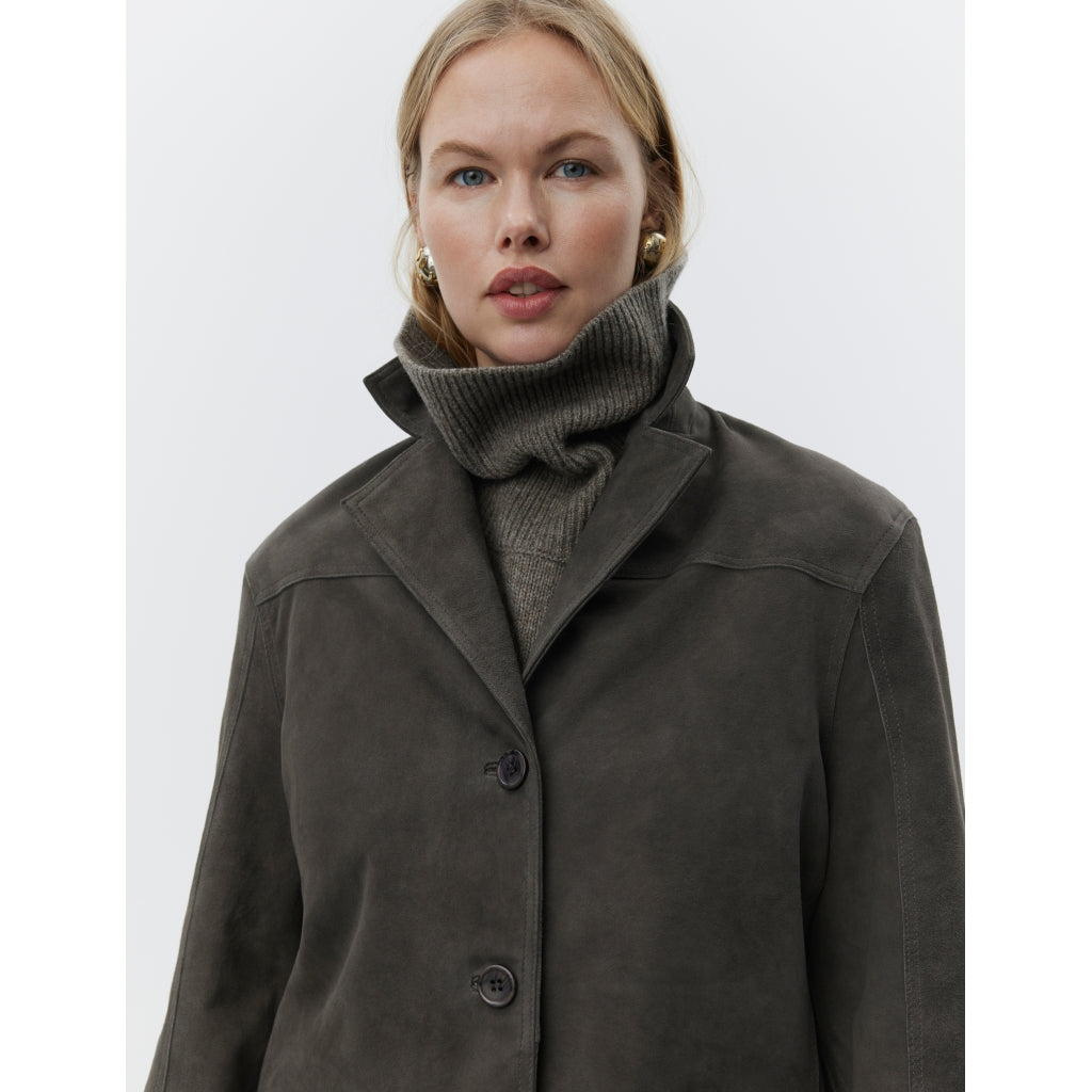 DAY Birger ét Mikkelsen Marcela - Suede Coats & Jackets 191103 ESPRESSO