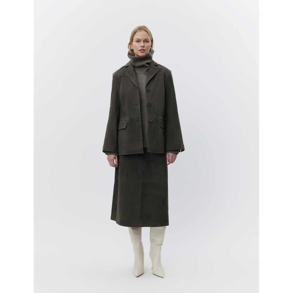 DAY Birger ét Mikkelsen Marcela - Suede Coats & Jackets 191103 ESPRESSO
