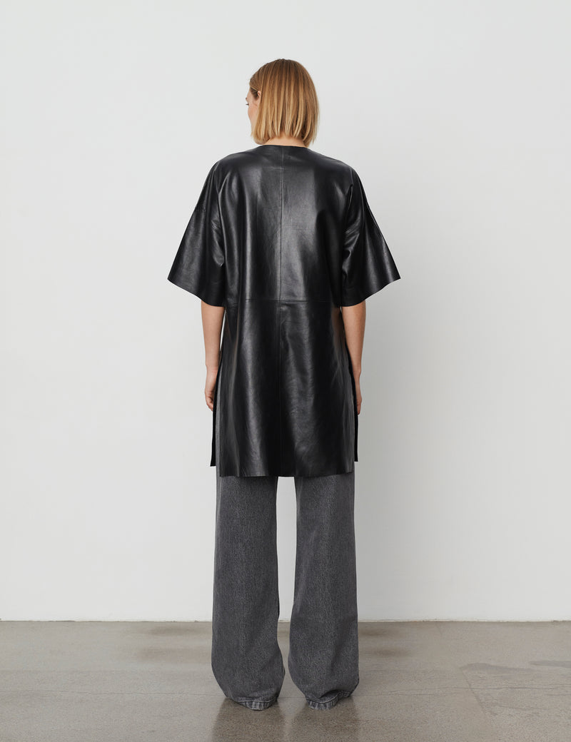 DAY Birger ét Mikkelsen Margo - Soft Leather Shirts & Blouses 190303 BLACK