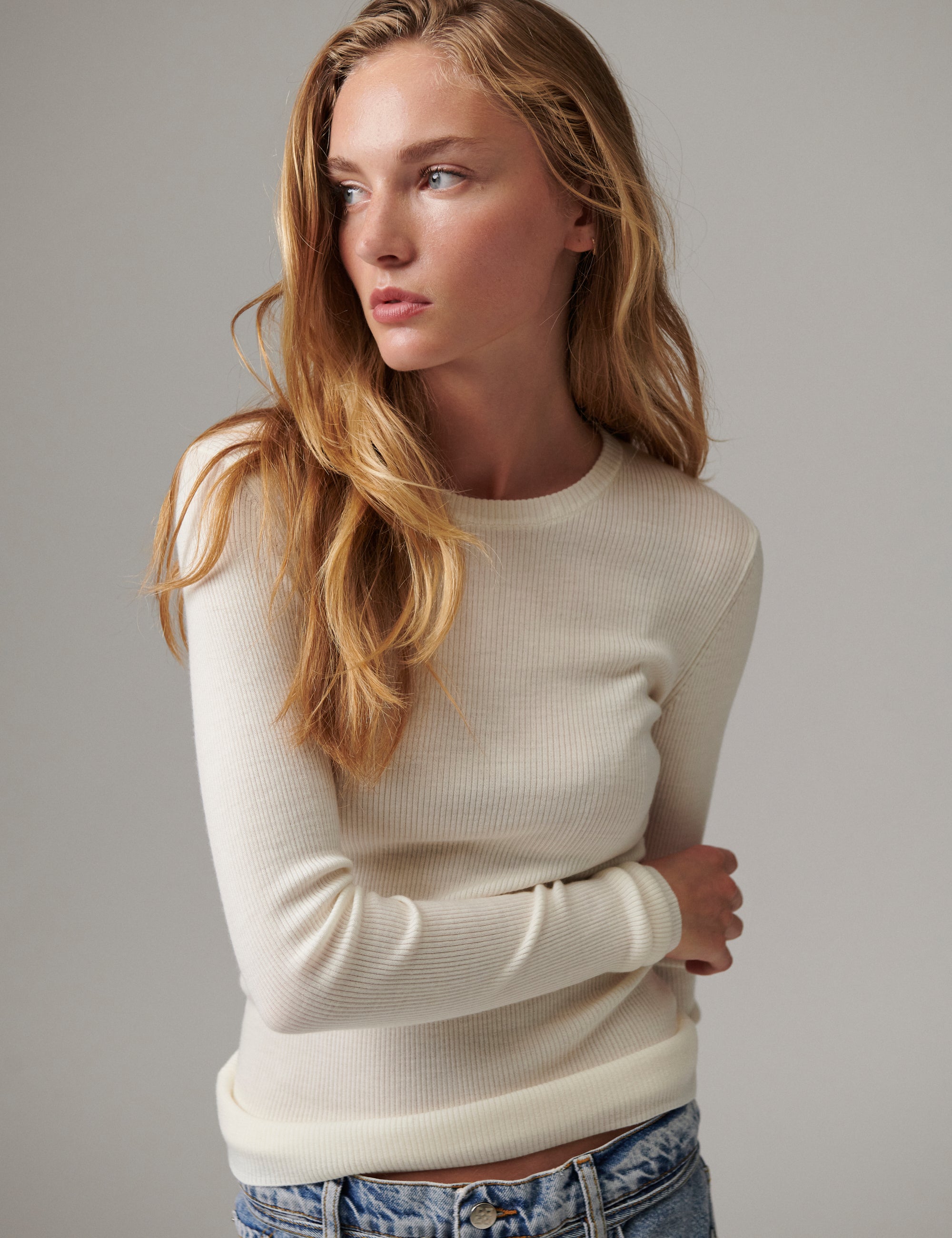 DAY Birger ét Mikkelsen Mariana - Daily Elements - Pullover Sweater 01002 Ivory Shade