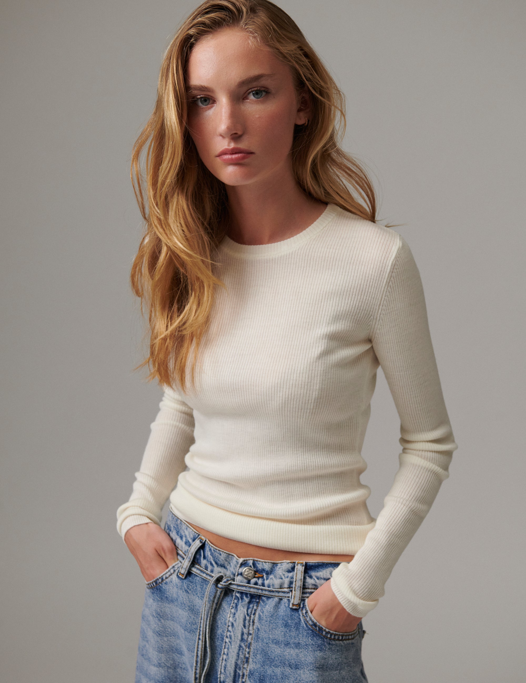 DAY Birger ét Mikkelsen Mariana - Daily Elements - Pullover Sweater 01002 Ivory Shade