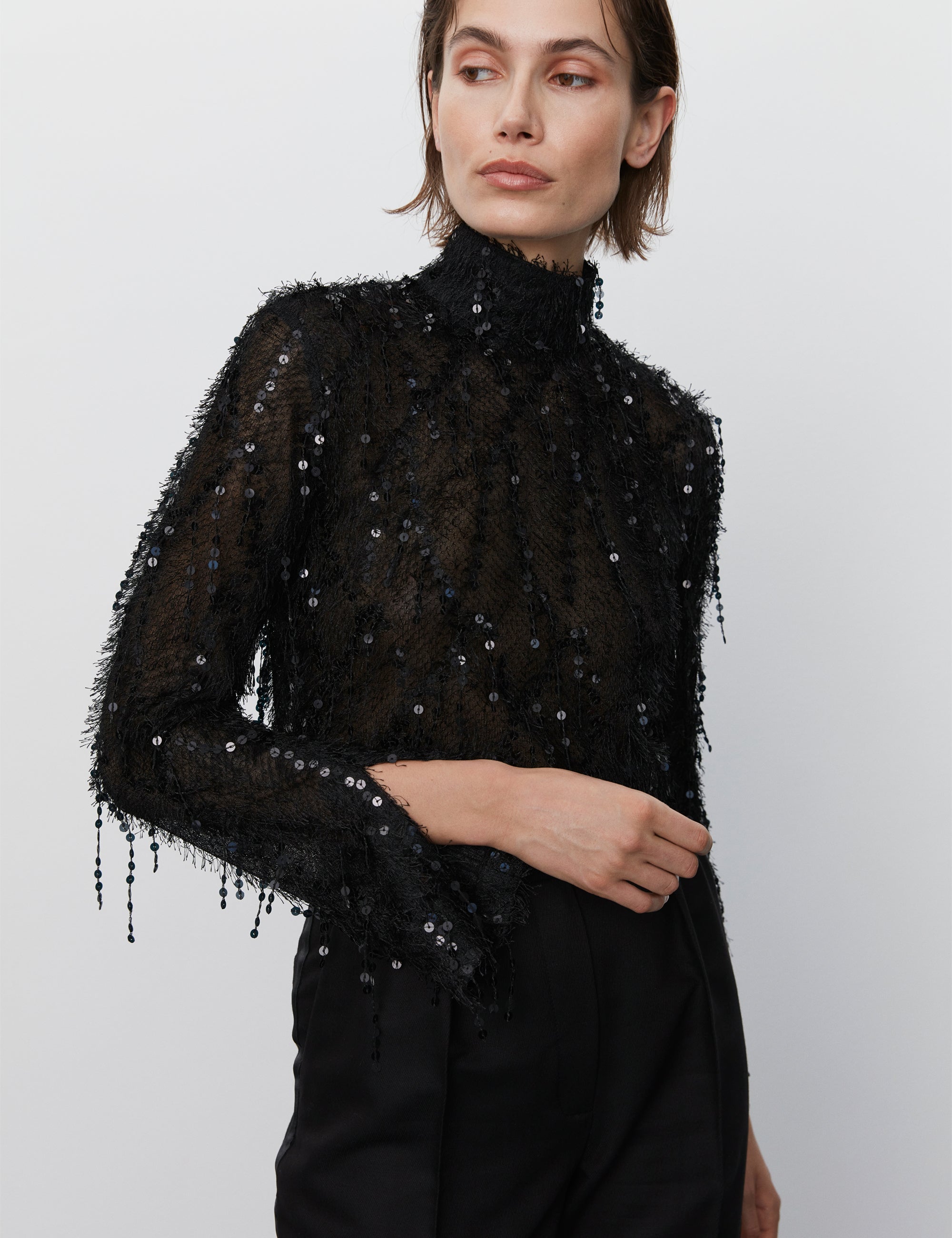 DAY Birger ét Mikkelsen Mica - Sparkling Texture Tops & T-Shirts 190303 Black