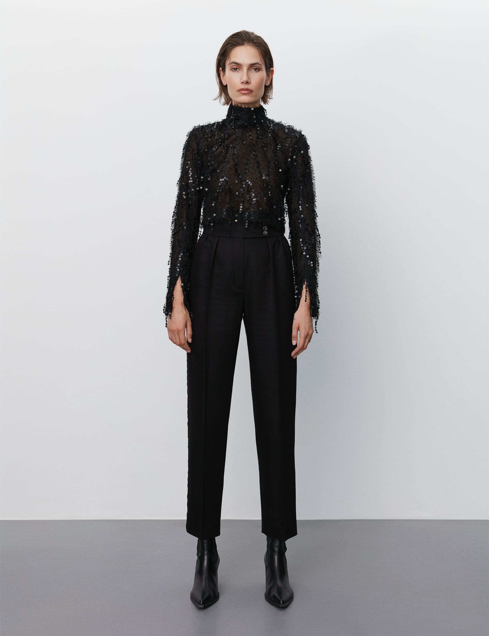 DAY Birger ét Mikkelsen Mica - Sparkling Texture Tops & T-Shirts 190303 Black