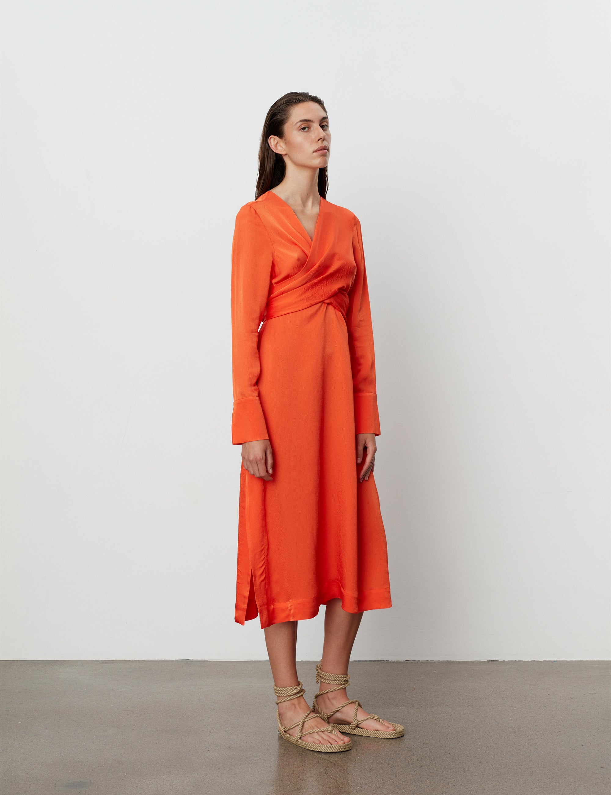 DAY Birger ét Mikkelsen Mila - Fluid Texture Dress 181445 SPICY ORANGE