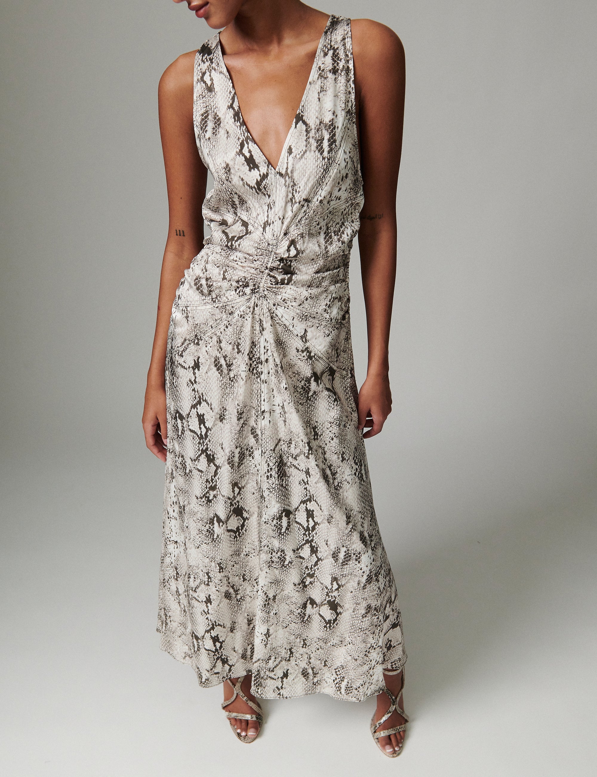 DAY Birger ét Mikkelsen Mino -Viscose Stretch Kjole 500170 SNAKEY